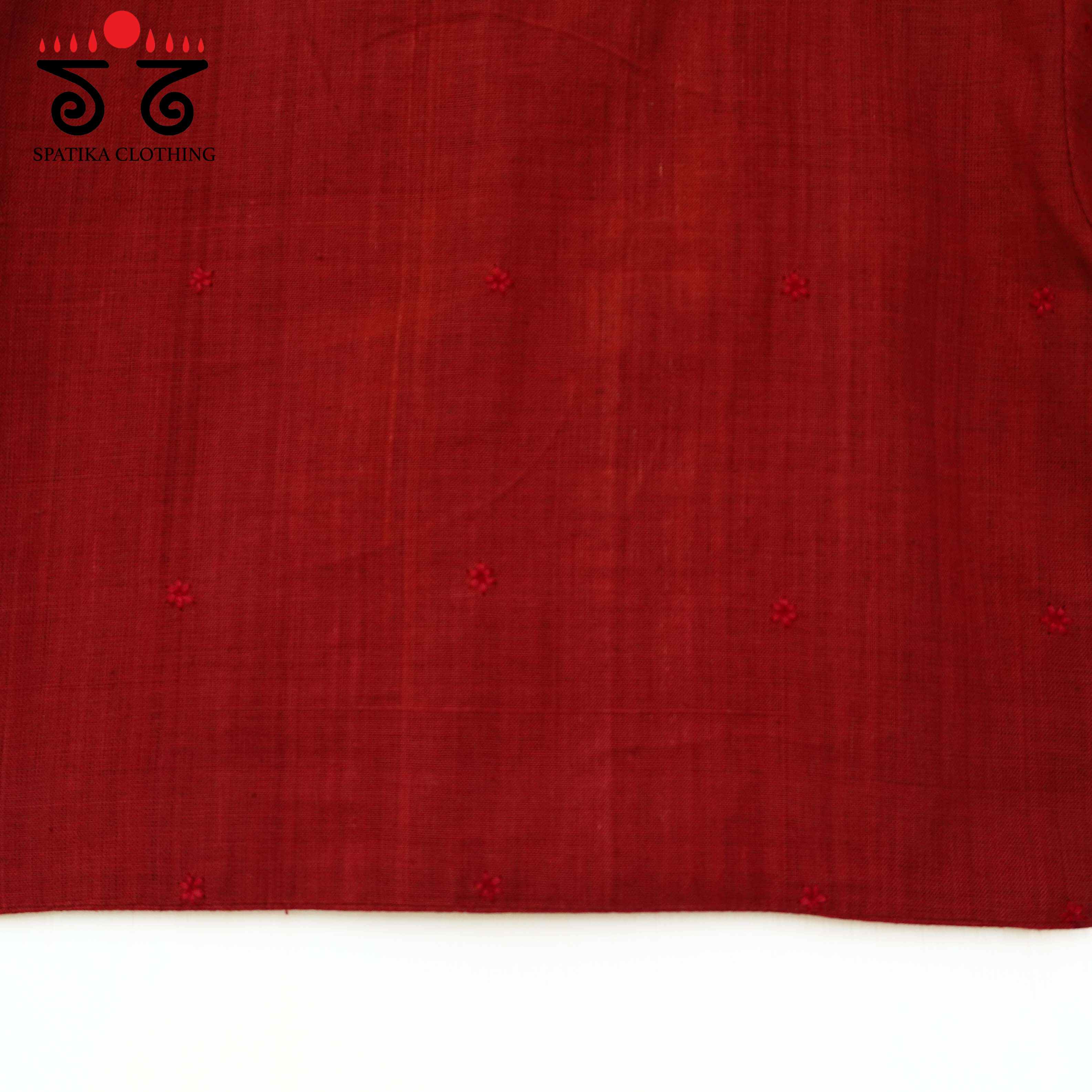 Red Boondhi-Handcrafted Blouse-New!