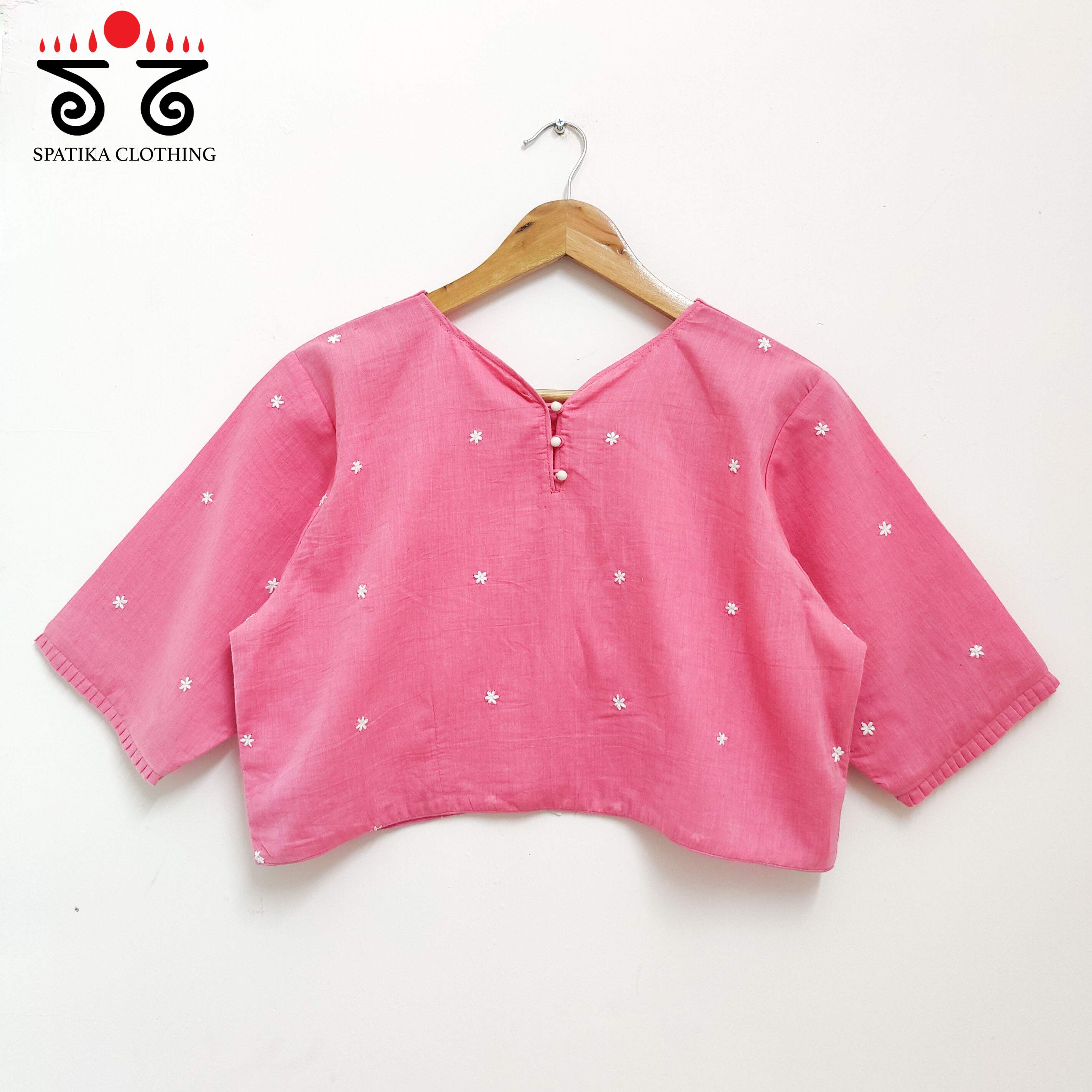 Pink Boondhi-Handcrafted Blouse