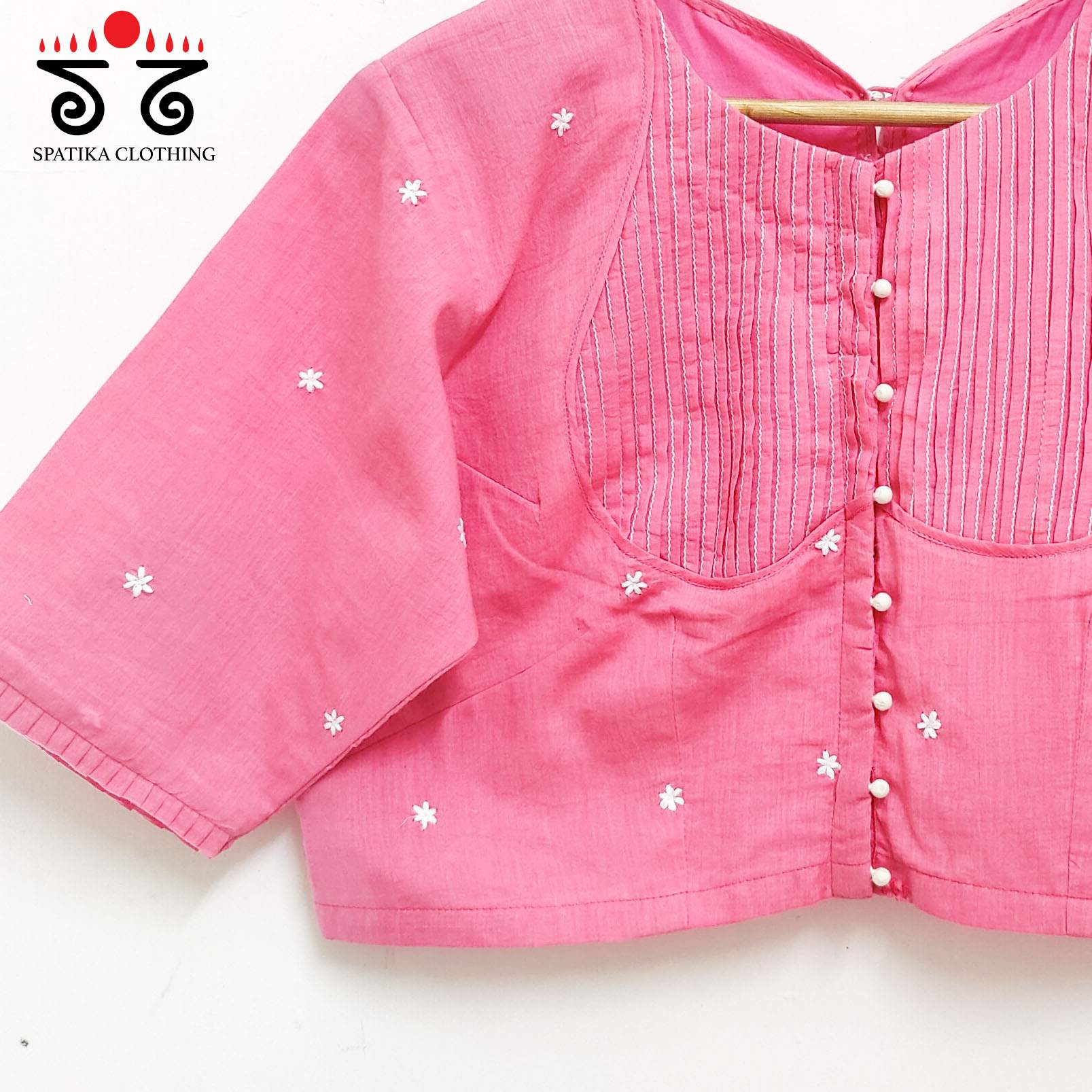 Pink Boondhi-Handcrafted Blouse