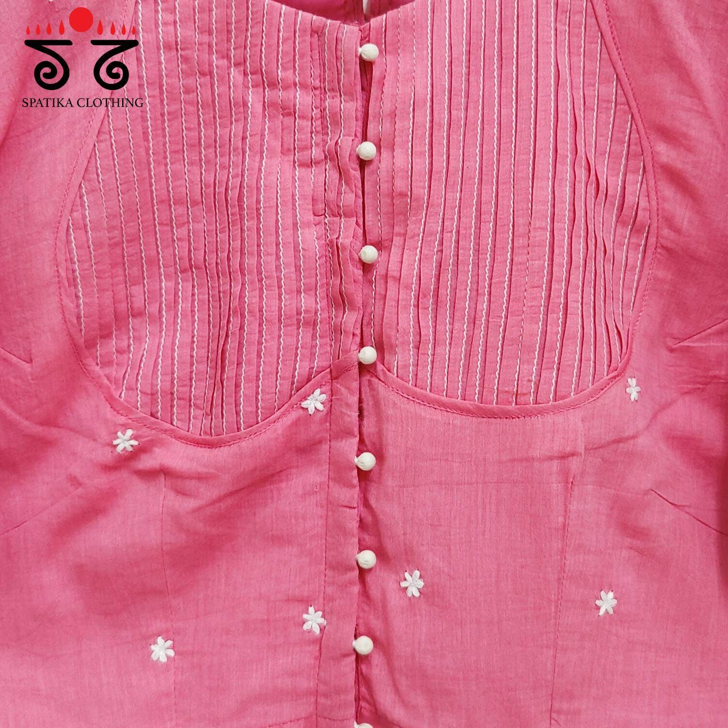 Pink Boondhi-Handcrafted Blouse
