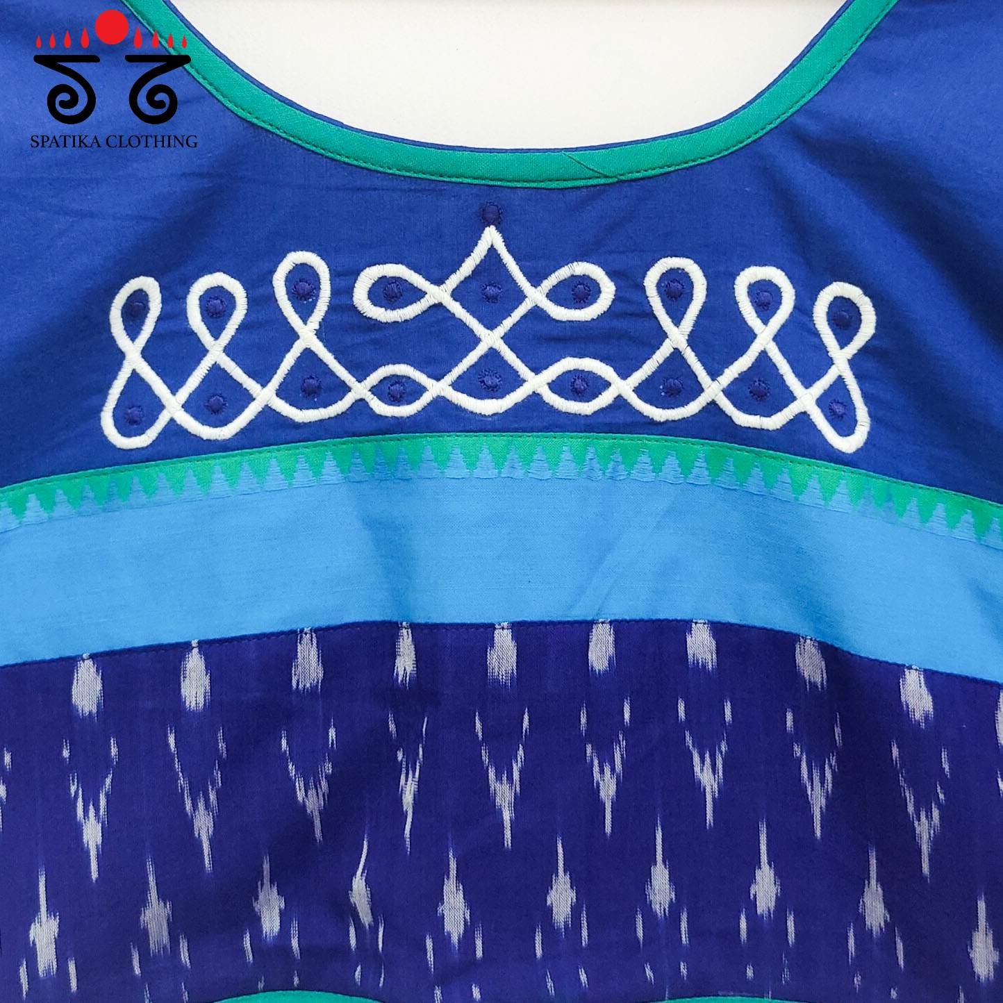 Blue Prabhavati Kolam Handcrafted Blouse