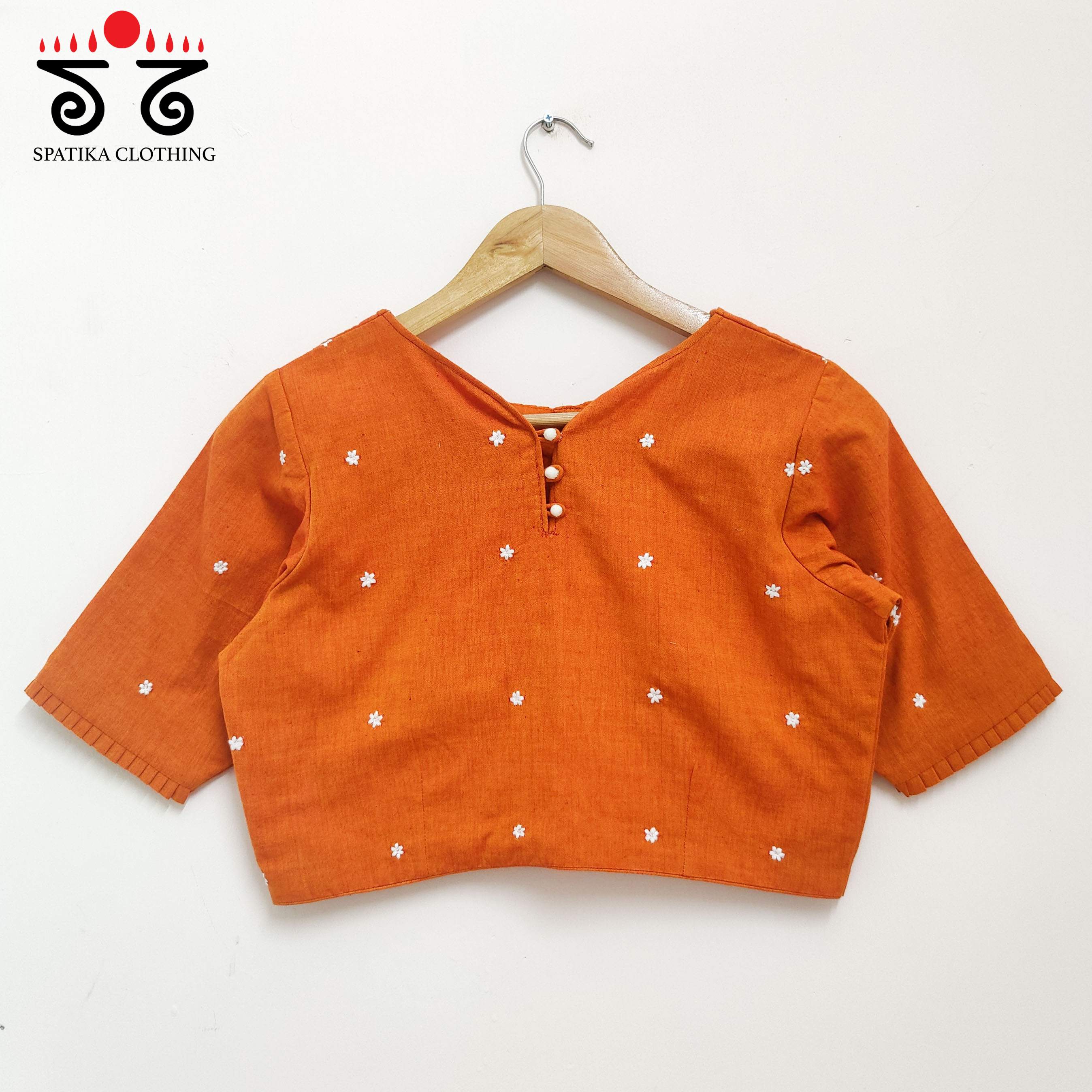 Orange Boondhi-Handcrafted Blouse