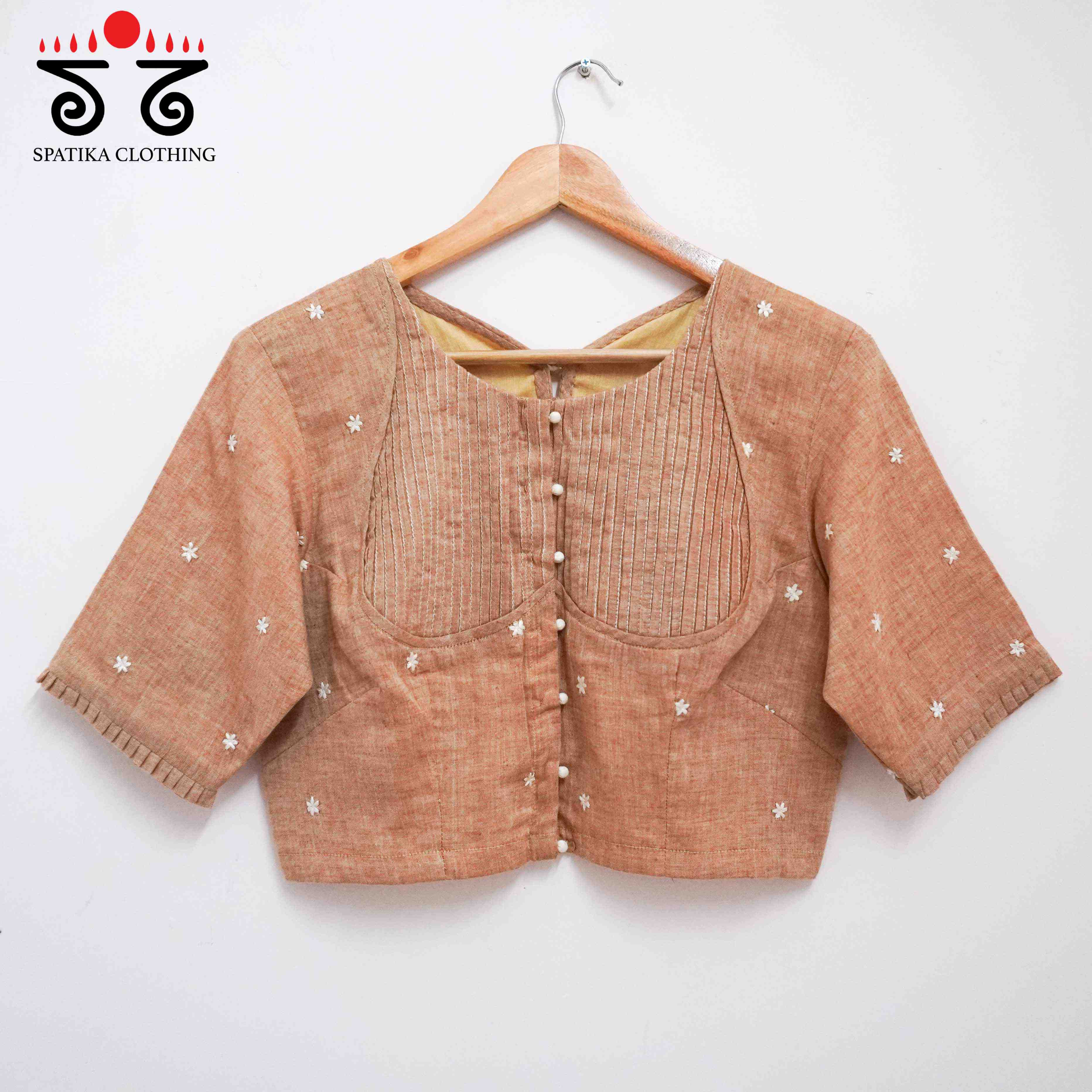 Brown Boondhi-Handcrafted Blouse