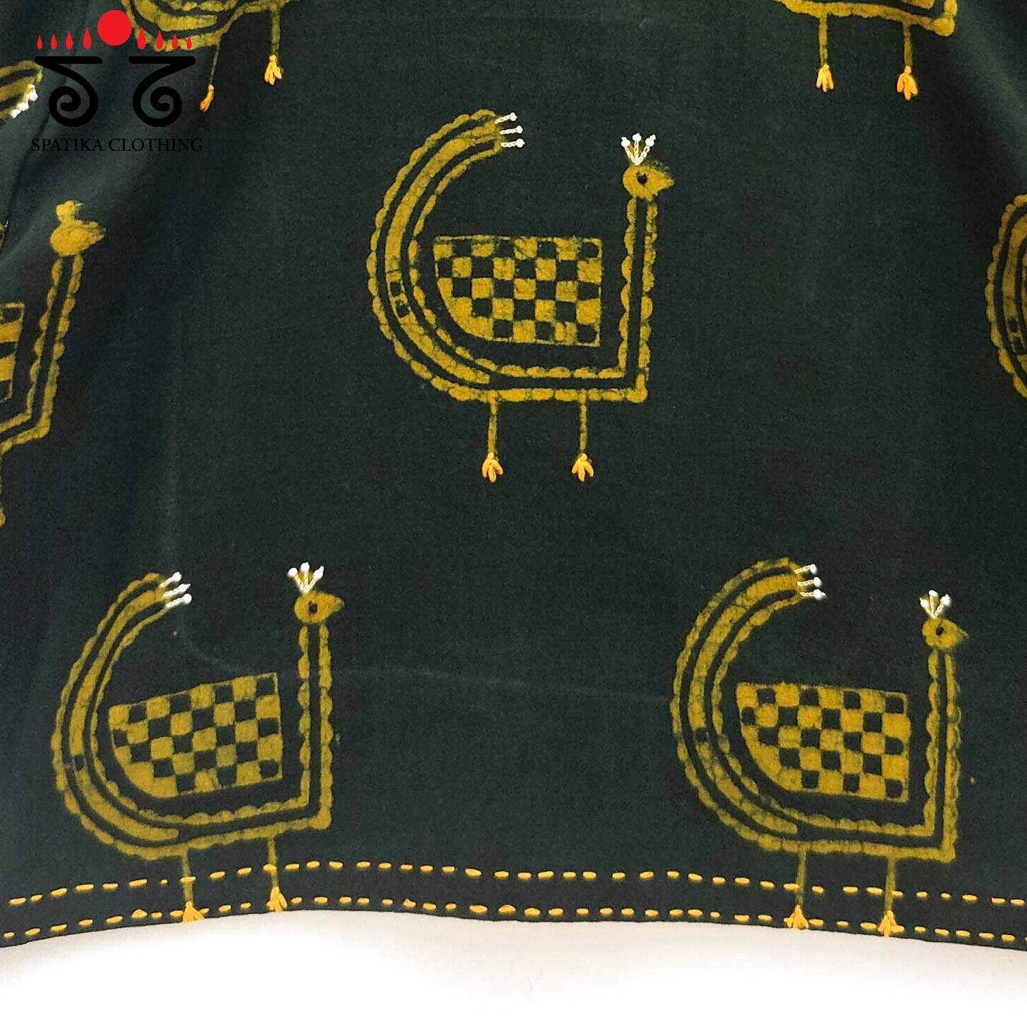 Green Morni - Hand Embroidered Blouse