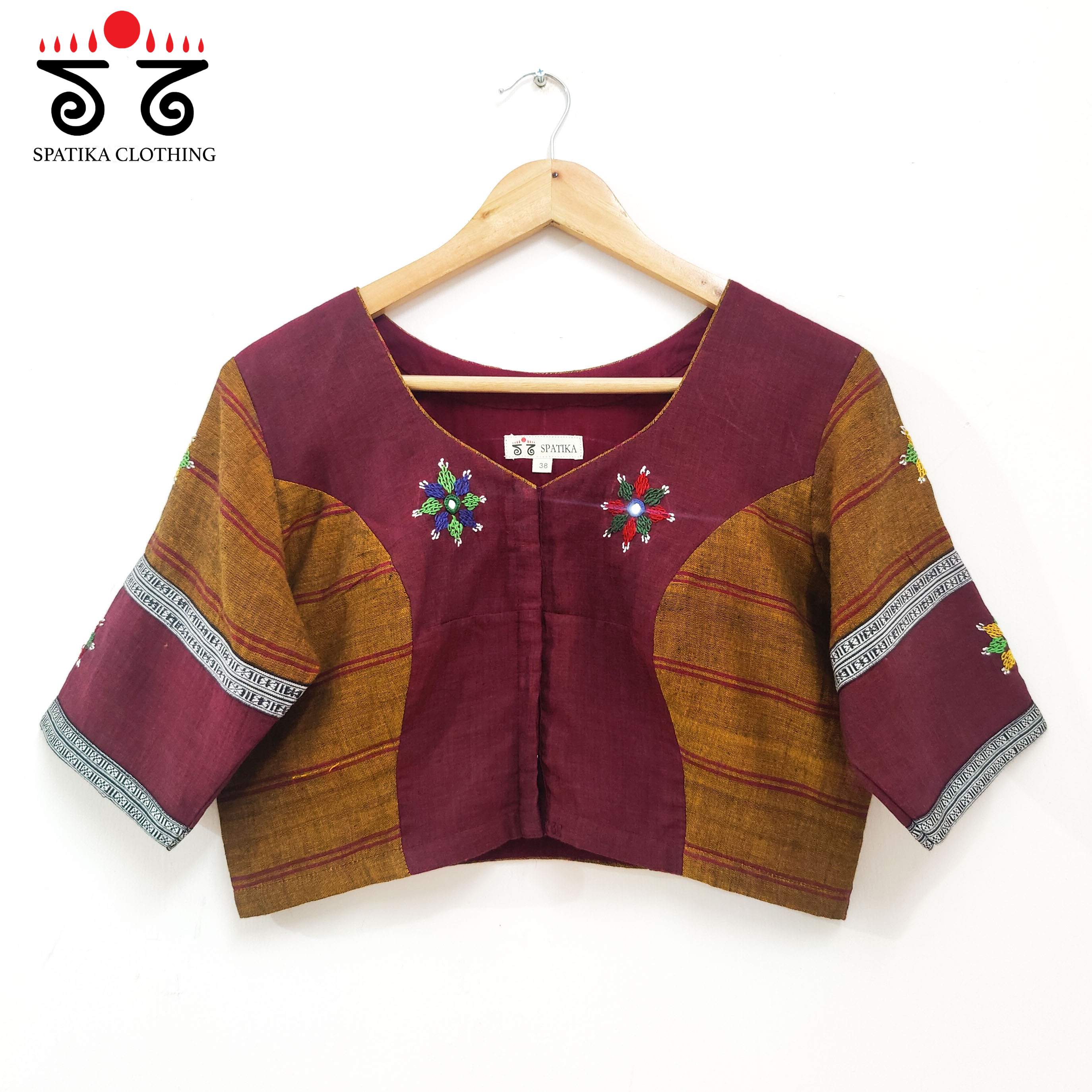 Maroon Deepa - Handcrafted Blouse