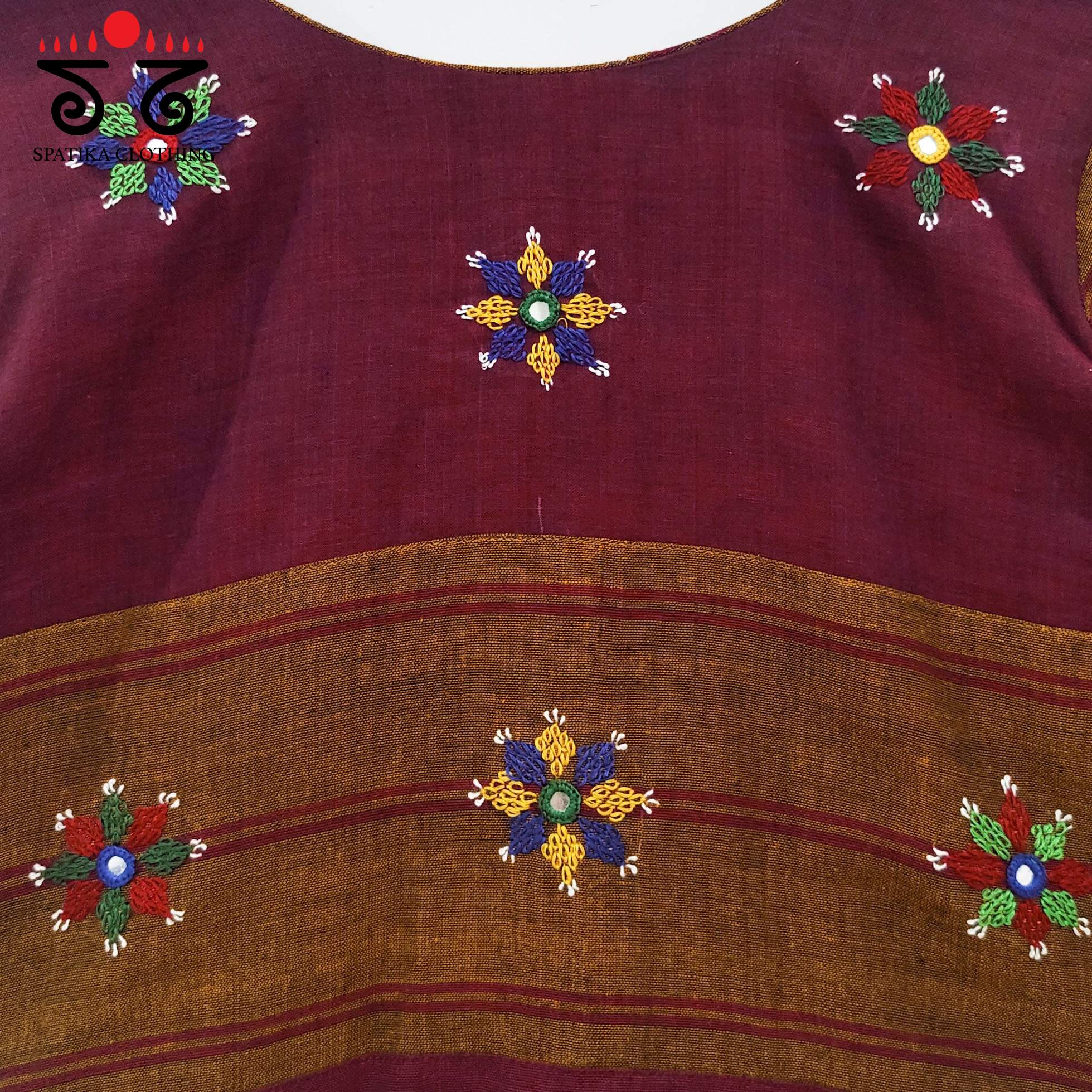 Maroon Deepa - Handcrafted Blouse