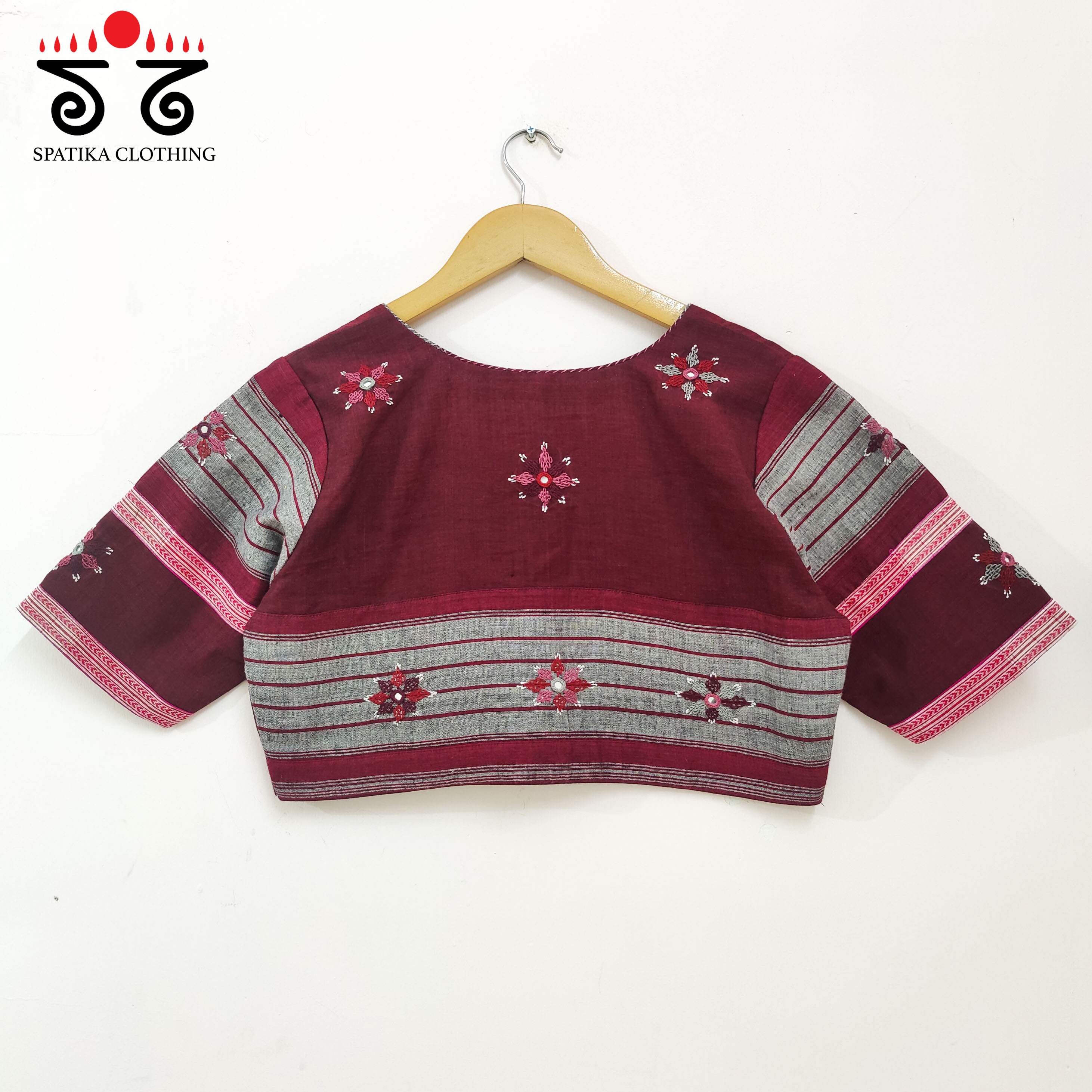 Maroon Deepa - Handcrafted Blouse