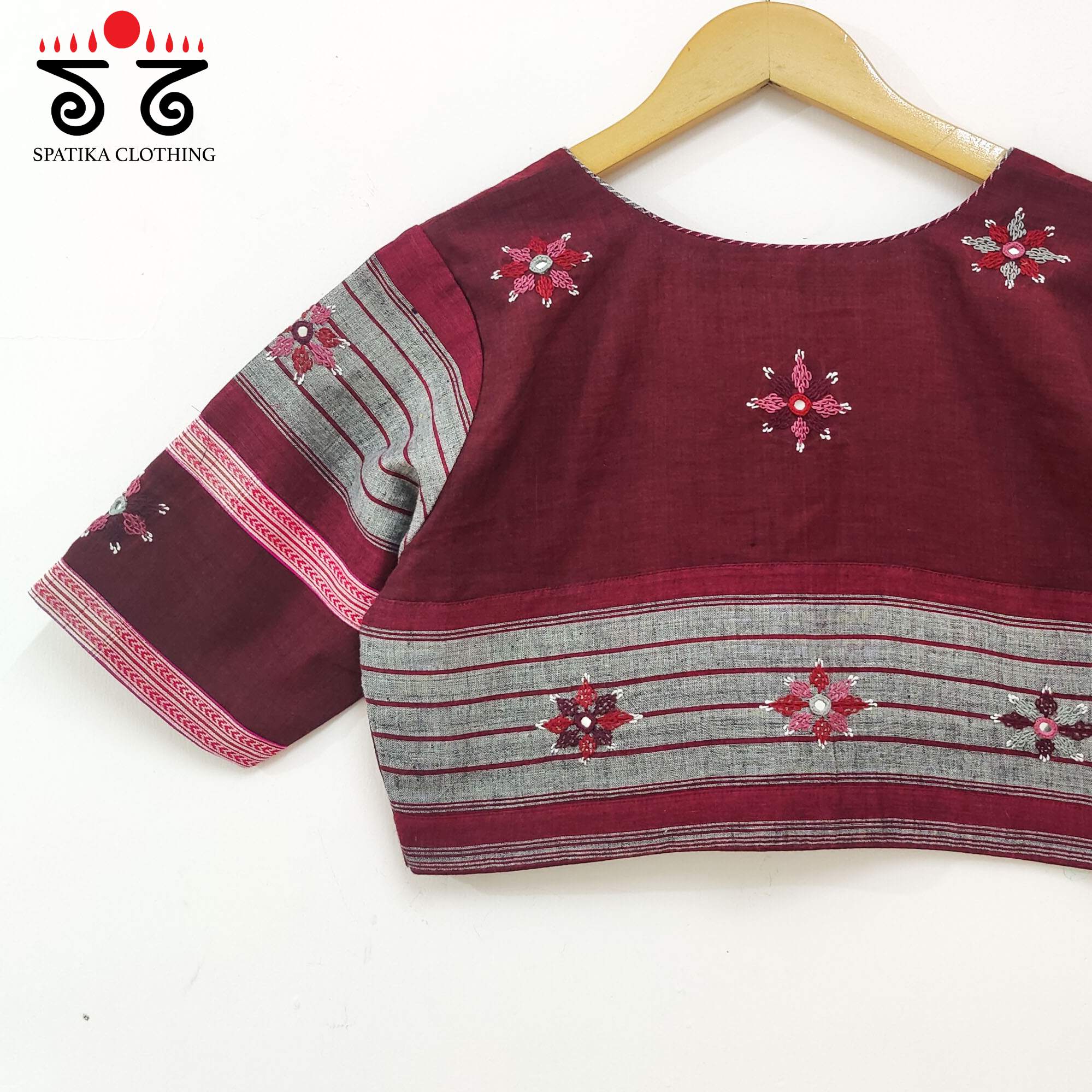 Maroon Deepa - Handcrafted Blouse