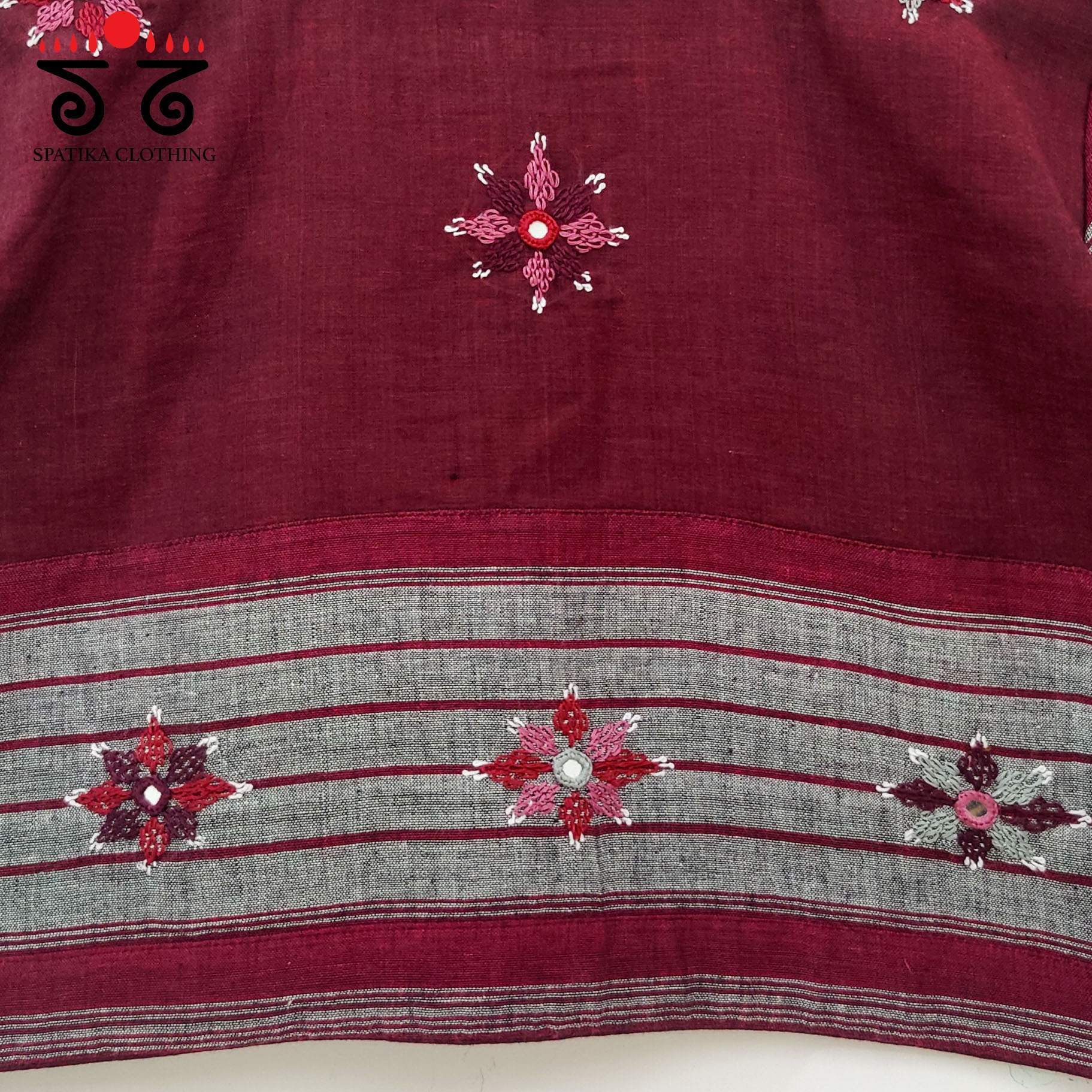 Maroon Deepa - Handcrafted Blouse