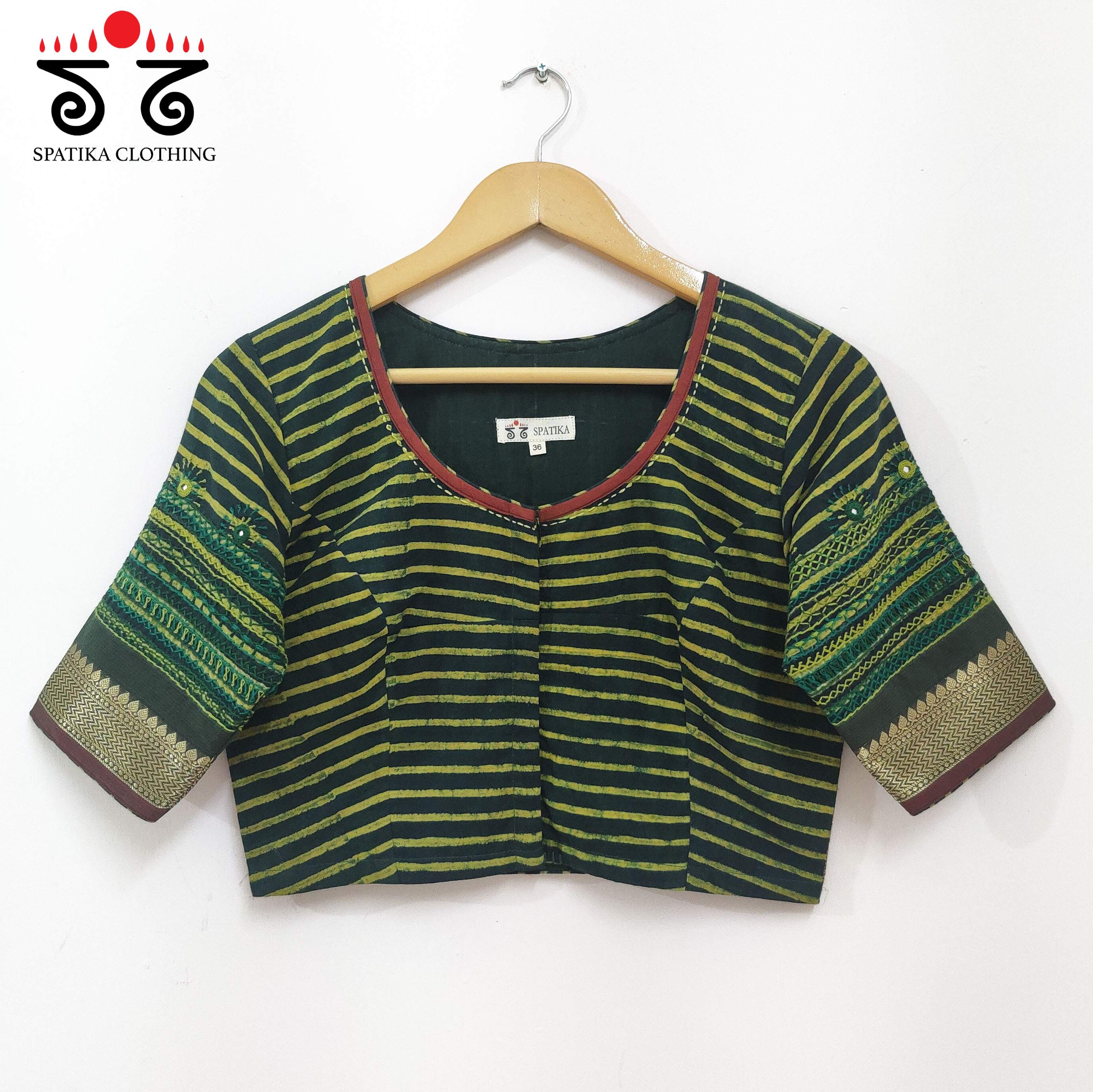 Green Kashi - The Festive Lambani Blouse