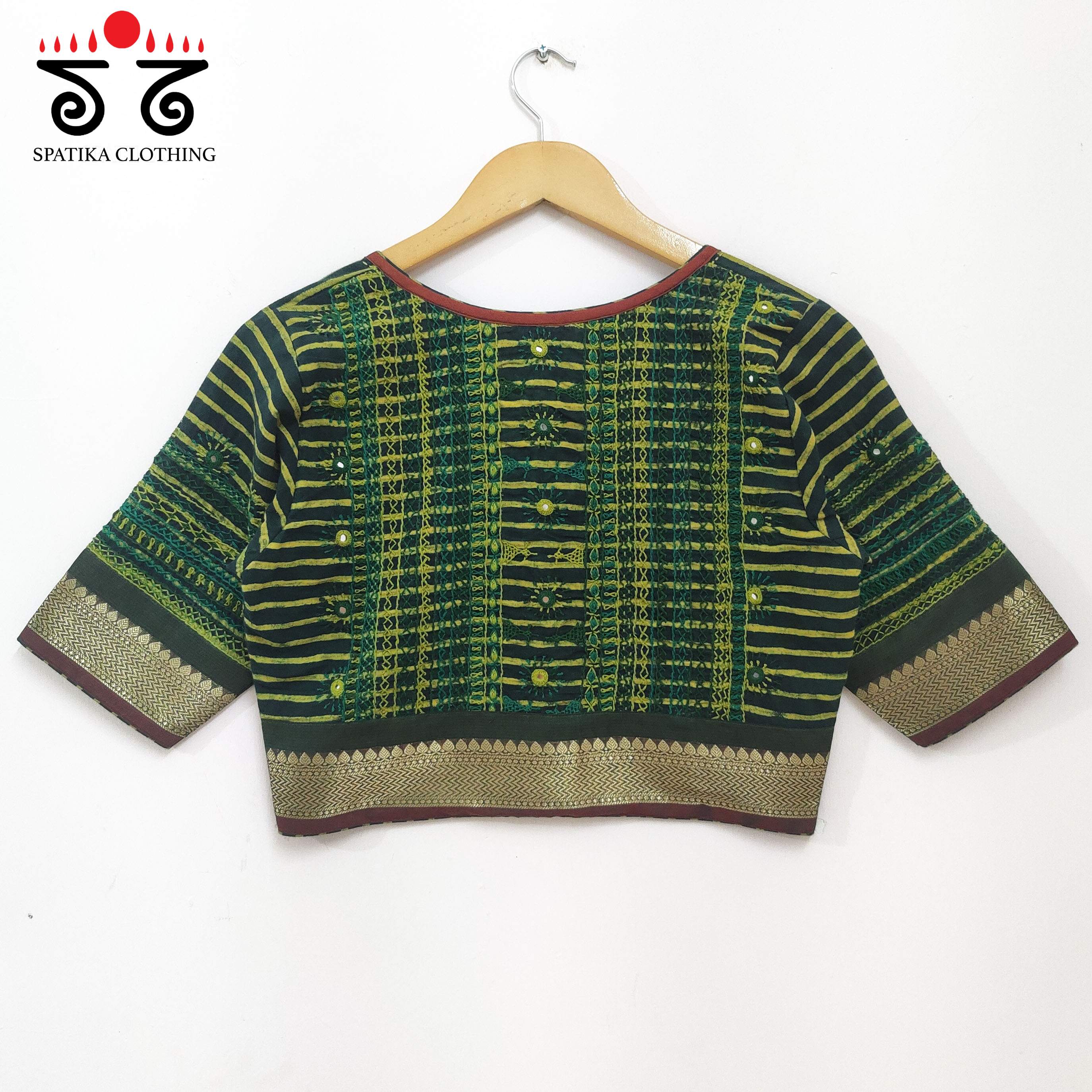Green Kashi - The Festive Lambani Blouse