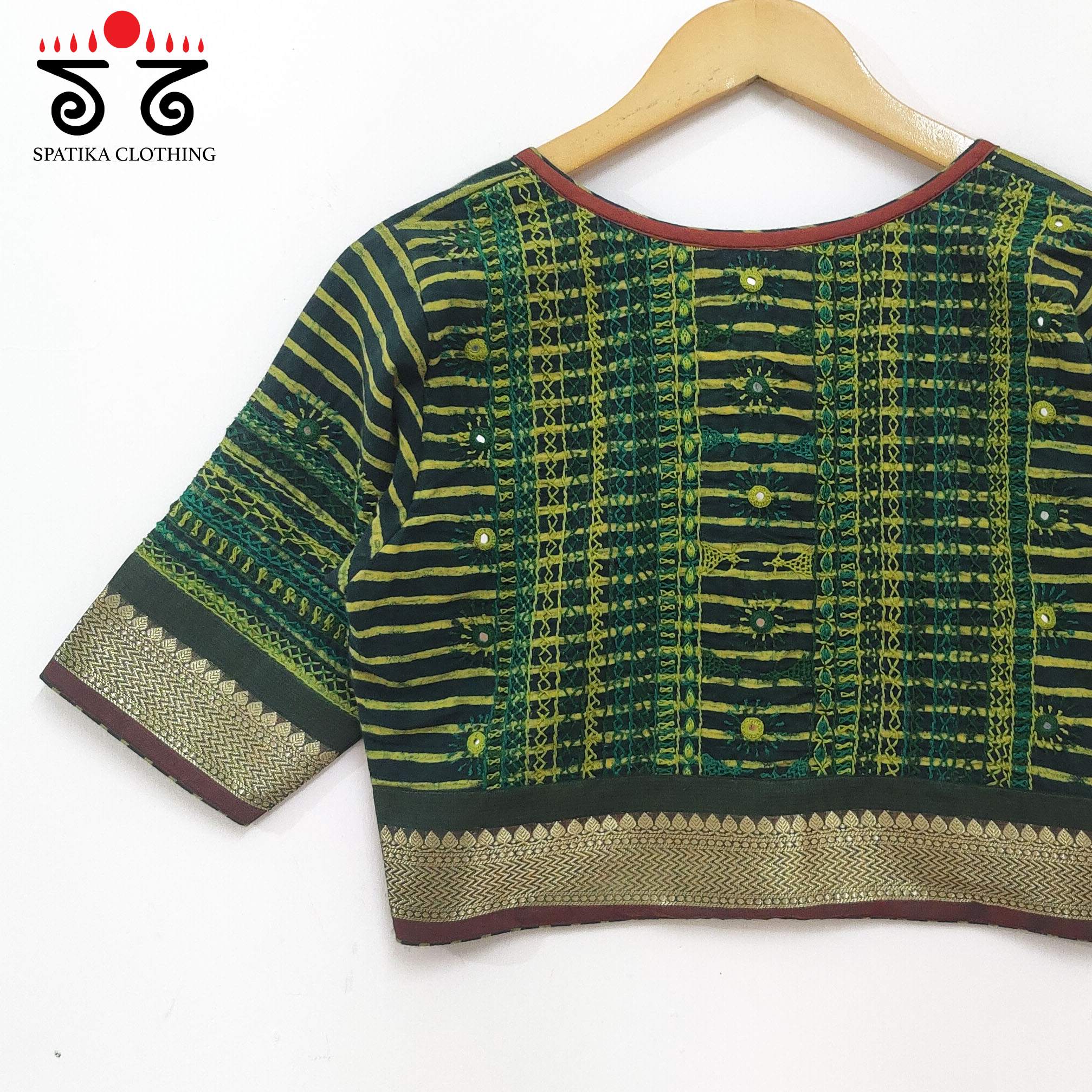Green Kashi - The Festive Lambani Blouse