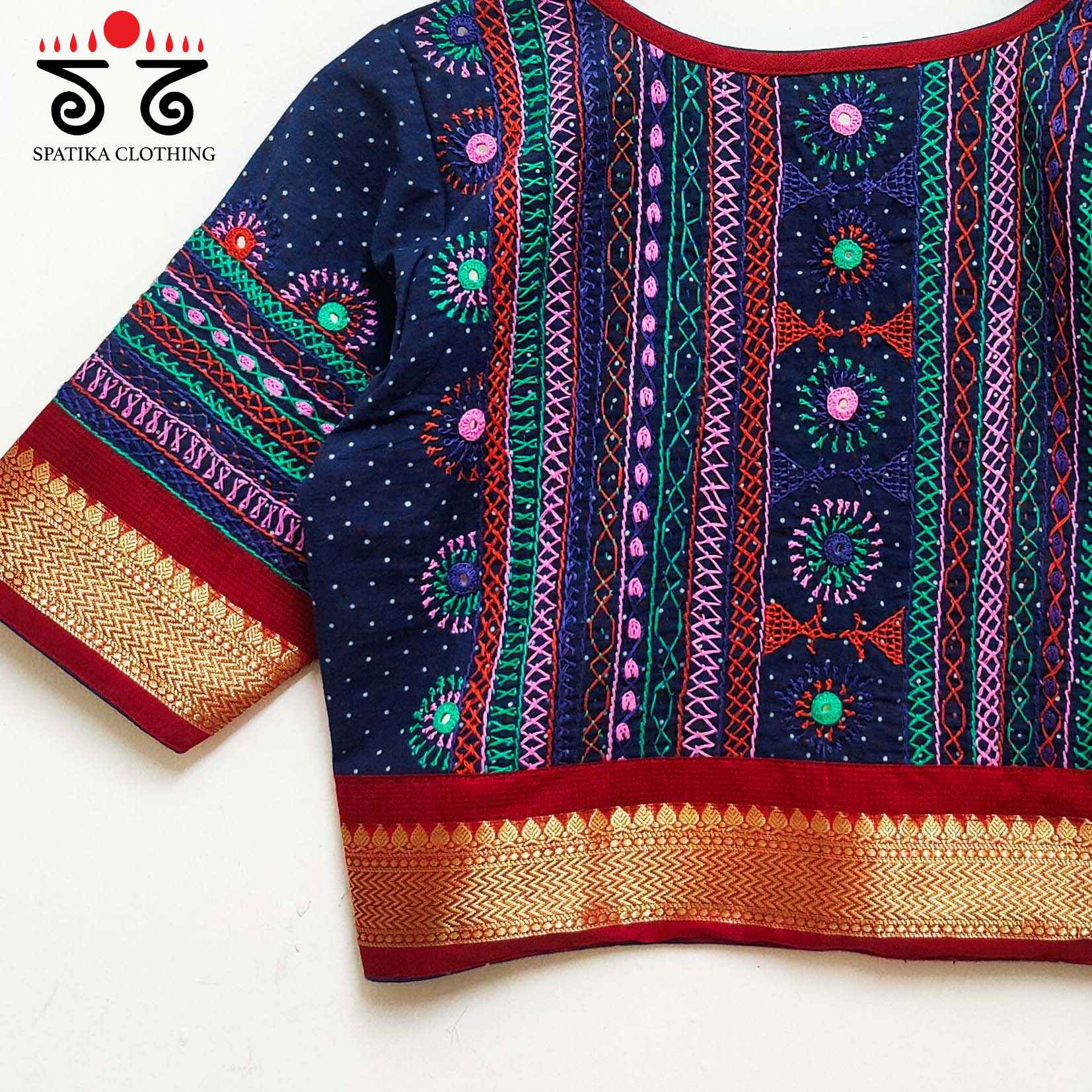 Blue Kashi - The Festive Lambani Blouse