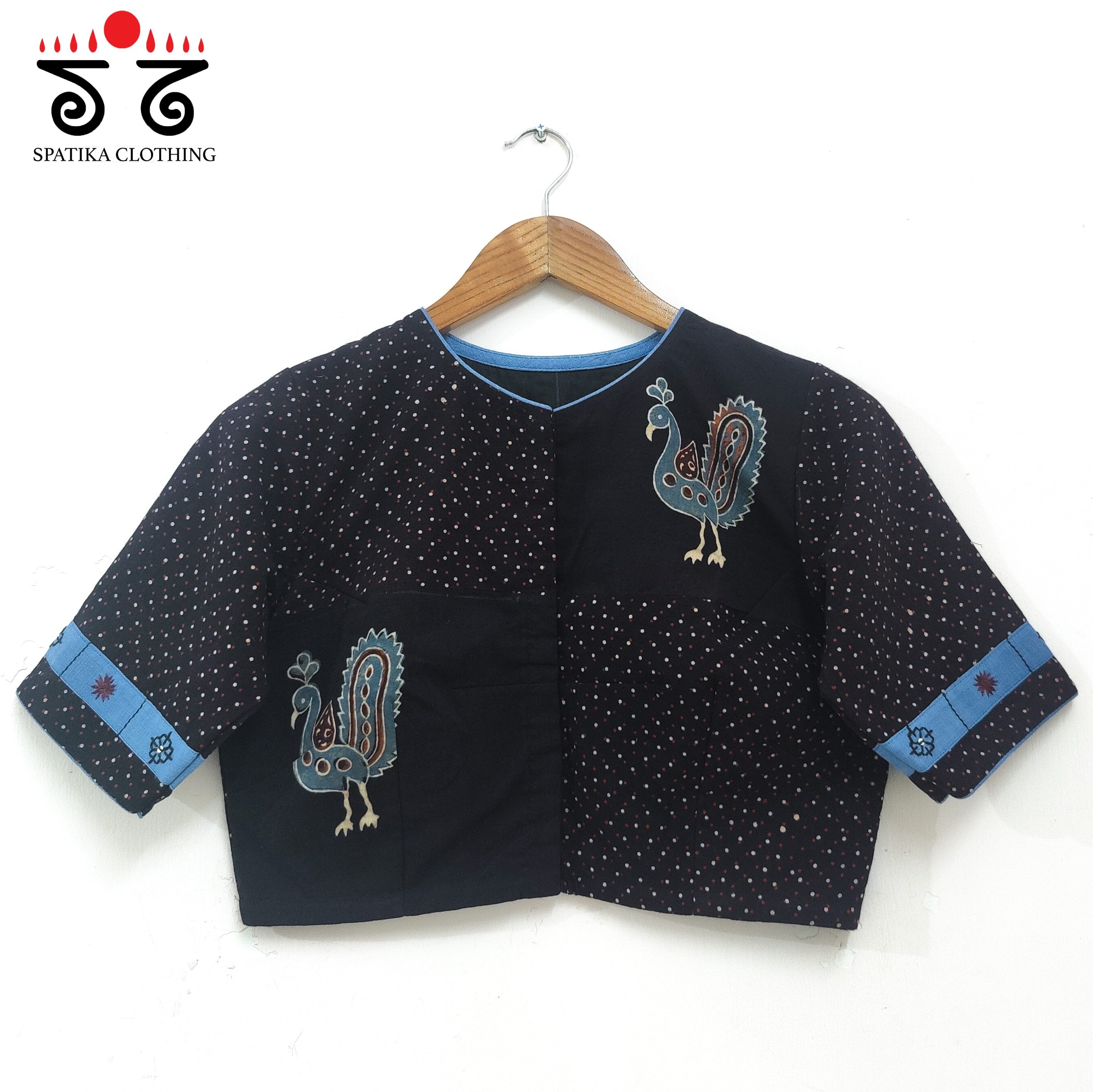 Black & Brown Morni Collage-Handcrafted Blouse