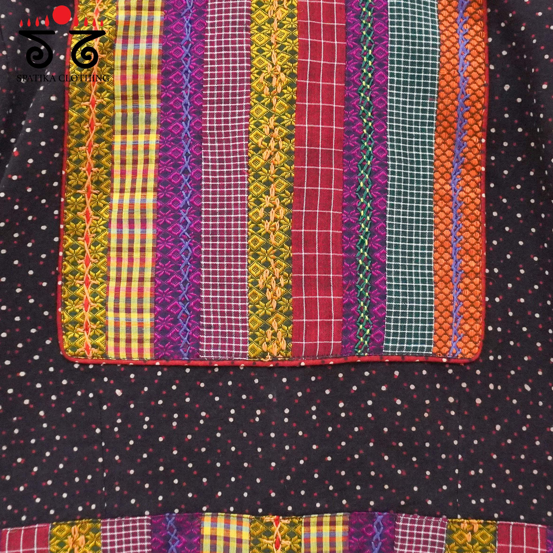 Black Ajrak Patch Work Blouse New!
