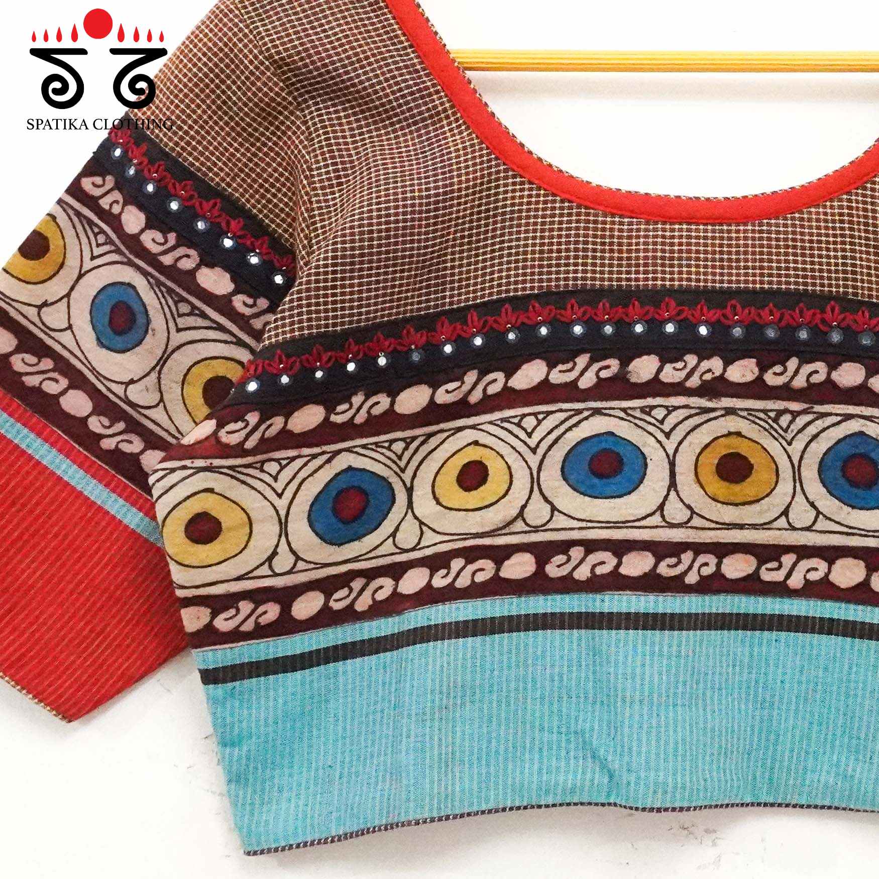 The Boondh - Brown Pen Kalamkari Blouse
