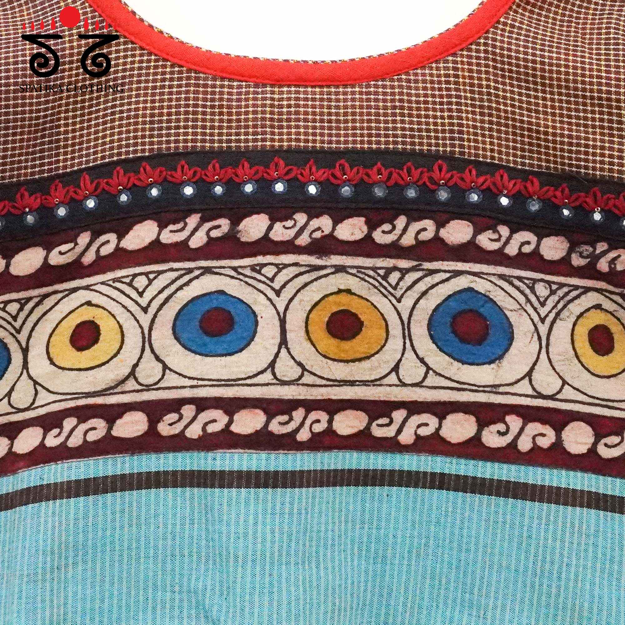 The Boondh - Brown Pen Kalamkari Blouse