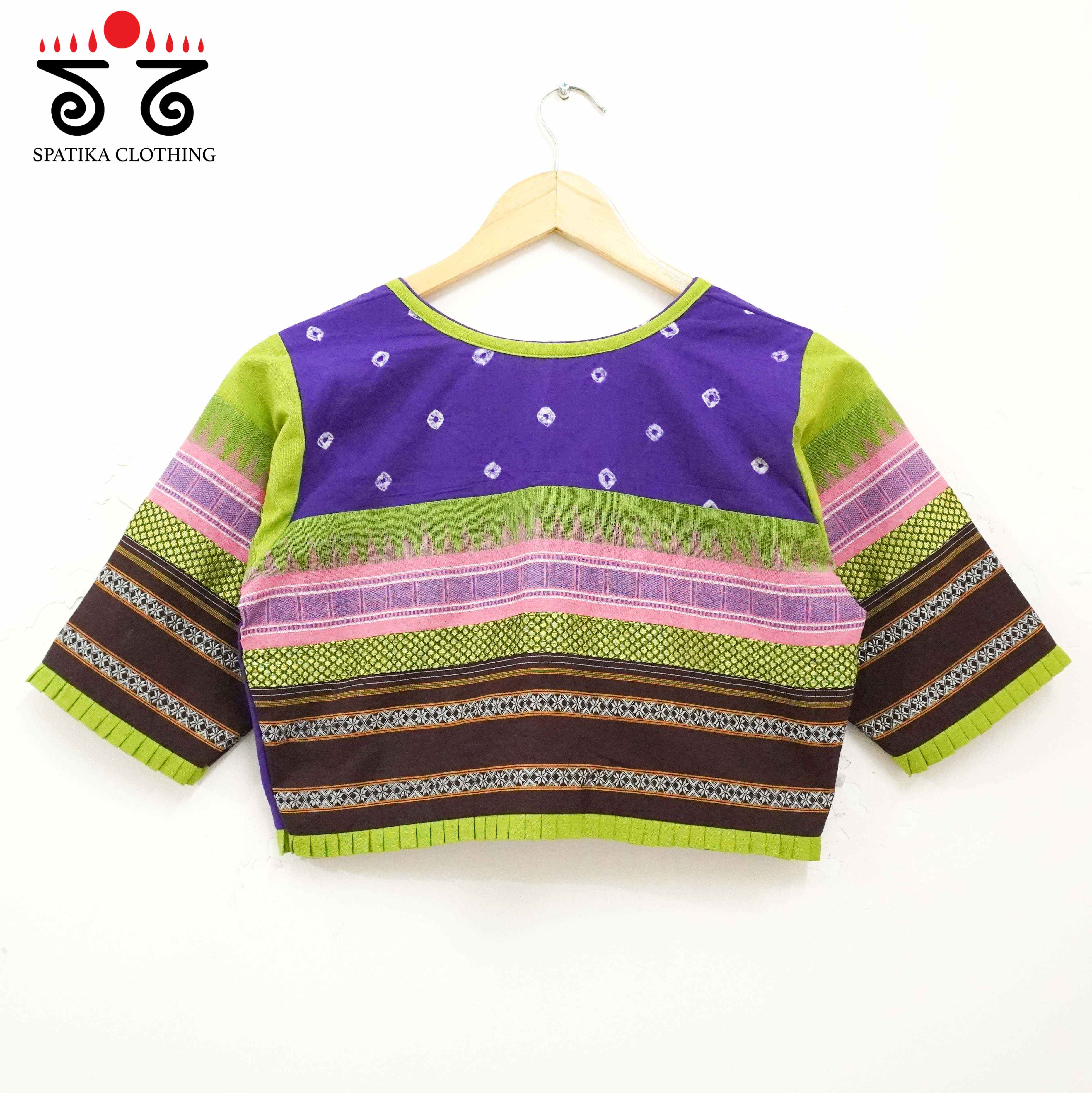 Purple Bandhani - Khun Blouse