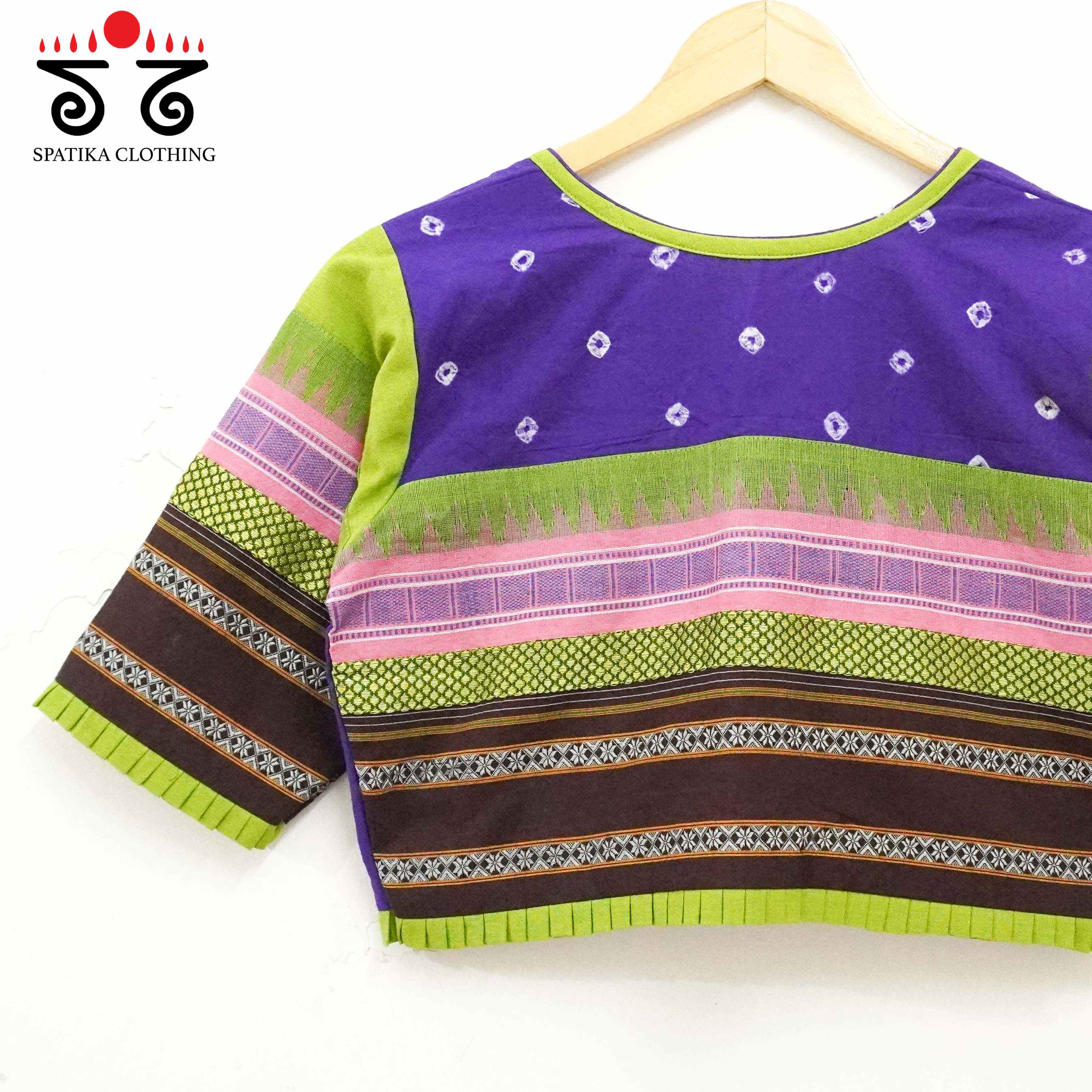 Purple Bandhani - Khun Blouse