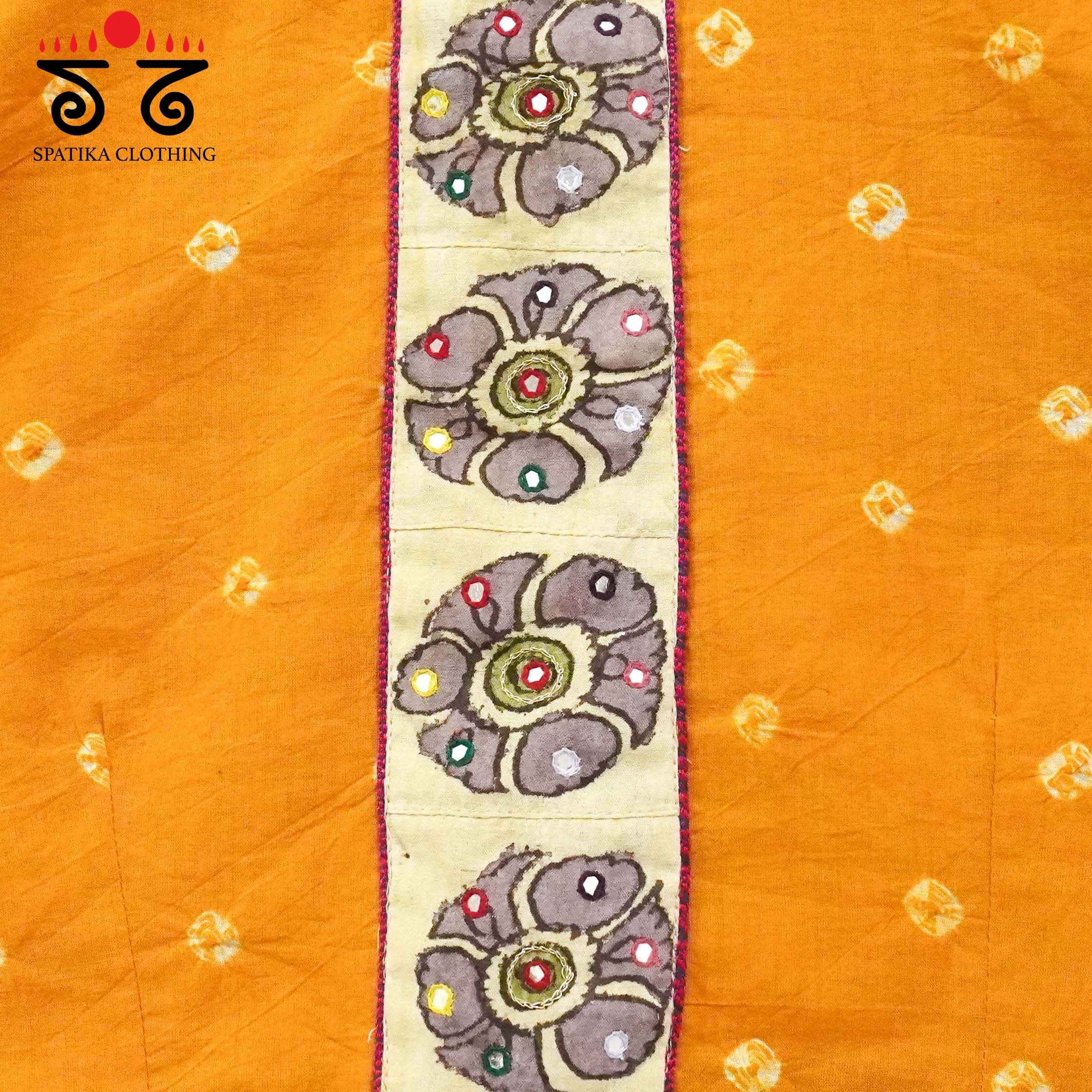 Yellow Bandhini - Pen Kalamkari Handcrafted Blouse