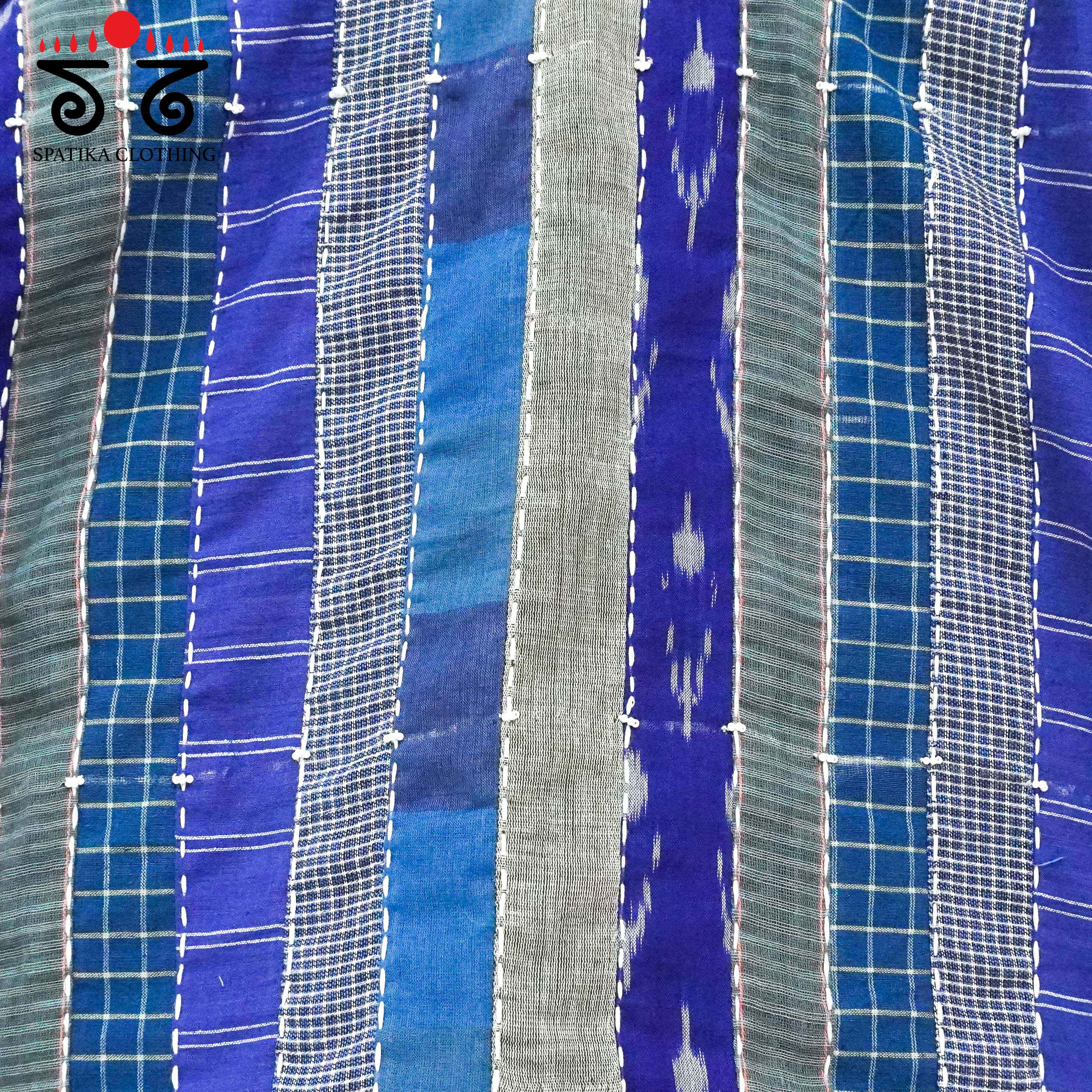 The Monochrome Blue & White Blouse
