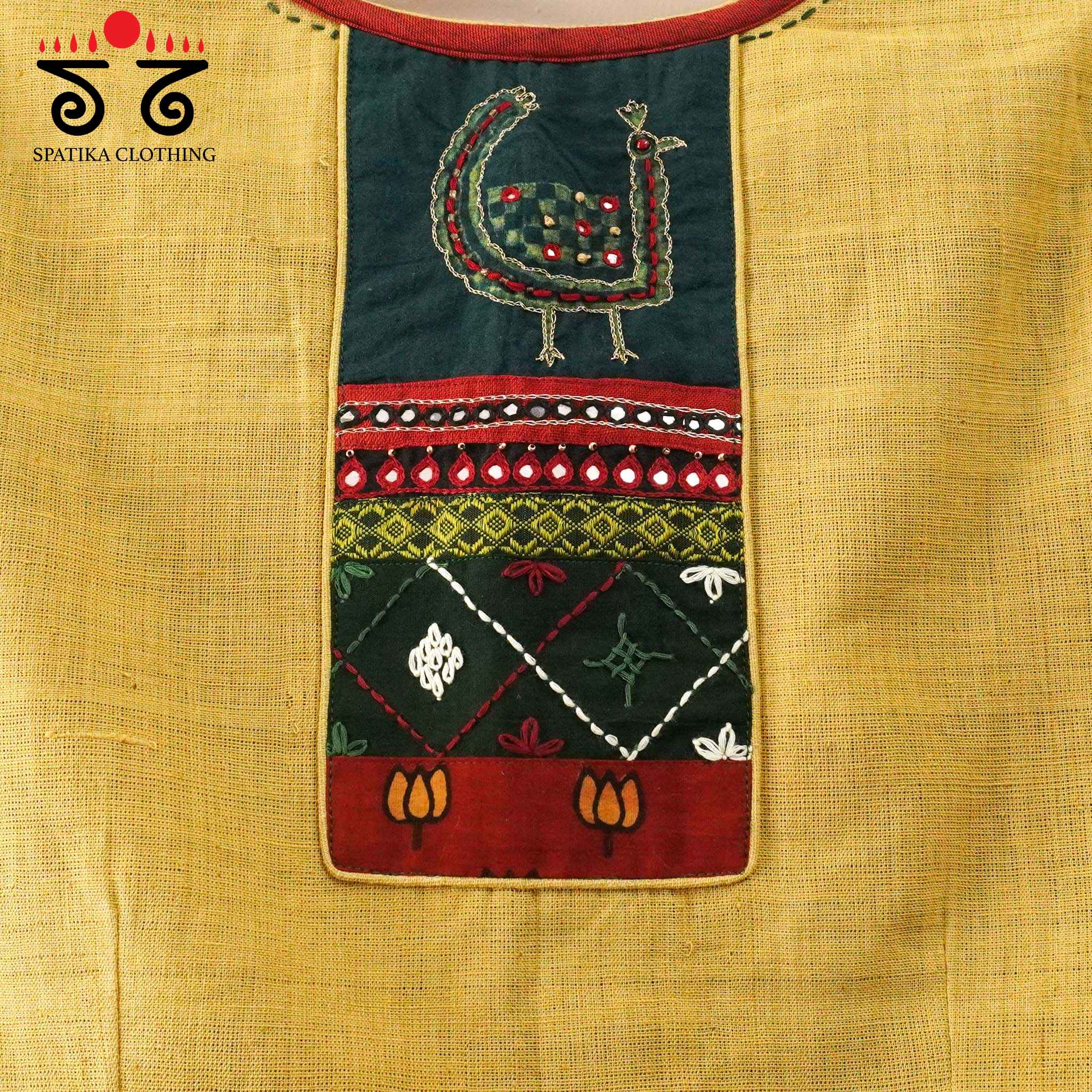 The Morni Yellow Patchwork Blouse