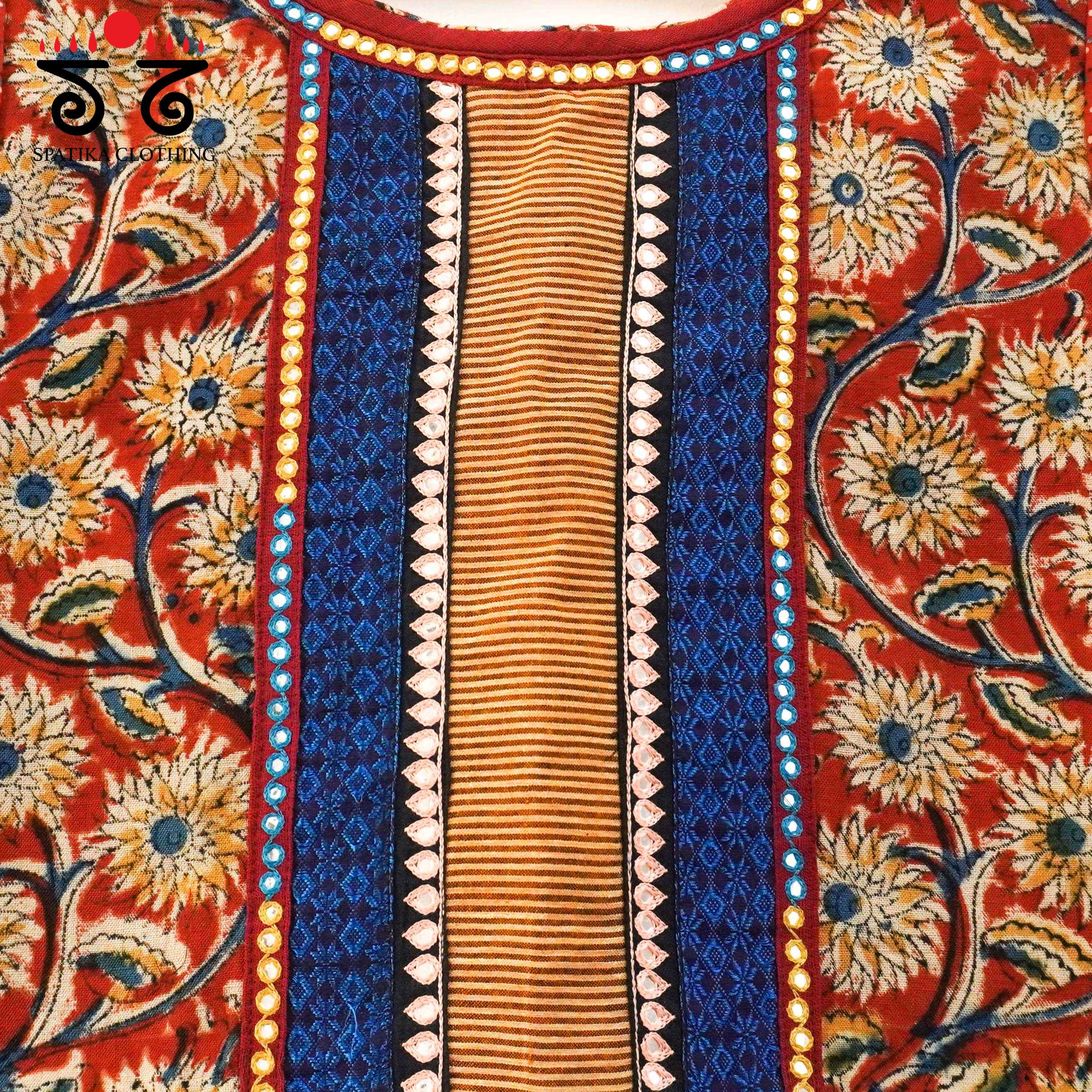 Terracotta Ajrak Kalamkari - Handcrafted Blouse