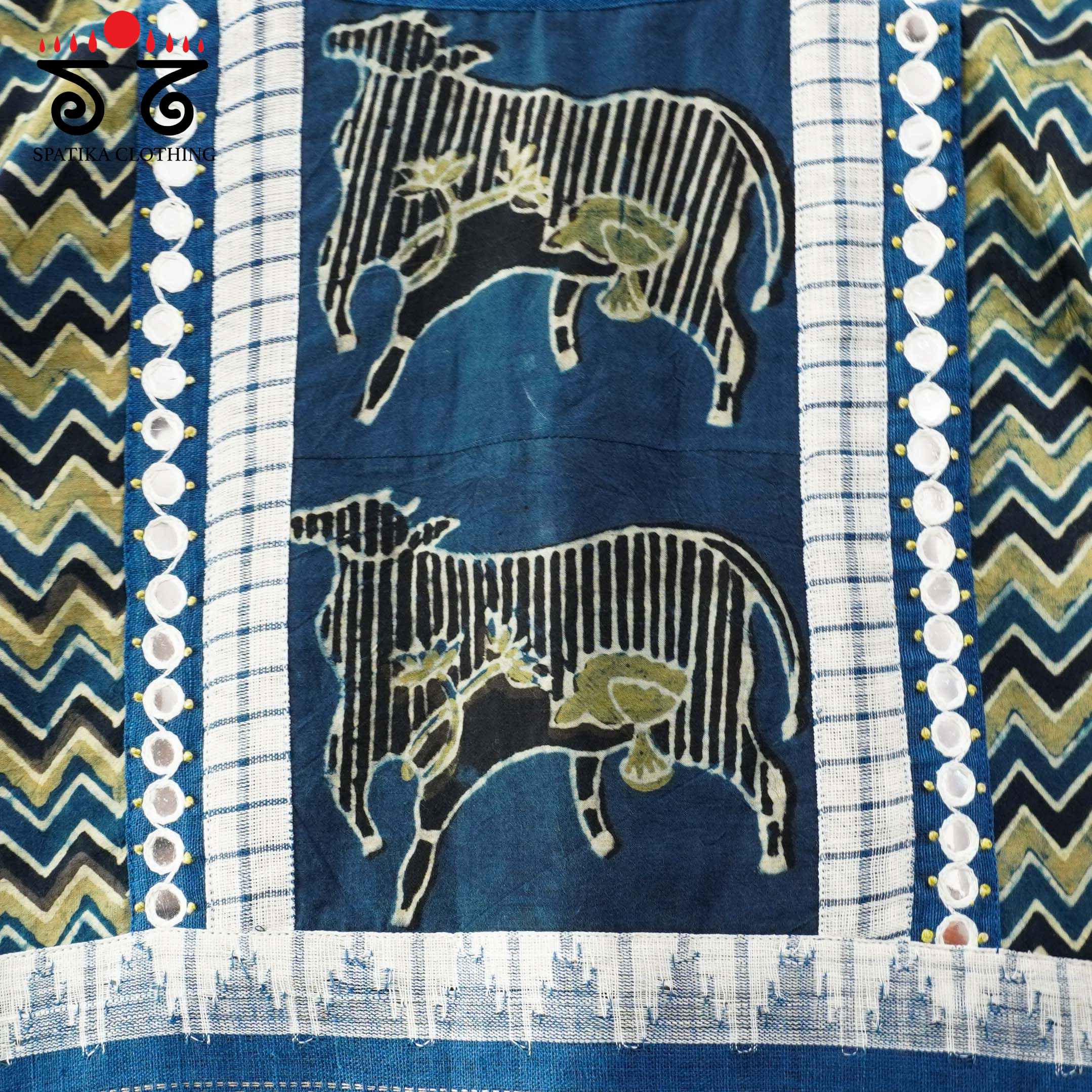 Blue Ponduru Pichwai Handcrafted Blouse