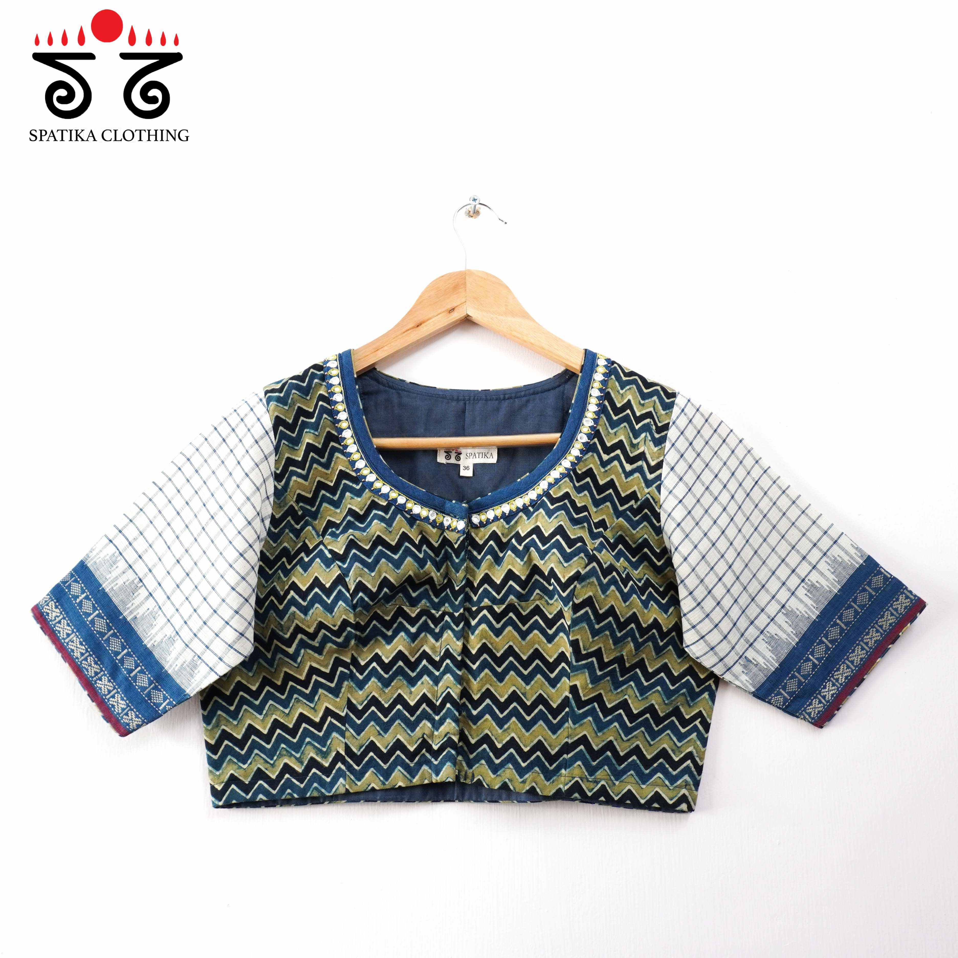 Blue Ponduru Pichwai Handcrafted Blouse