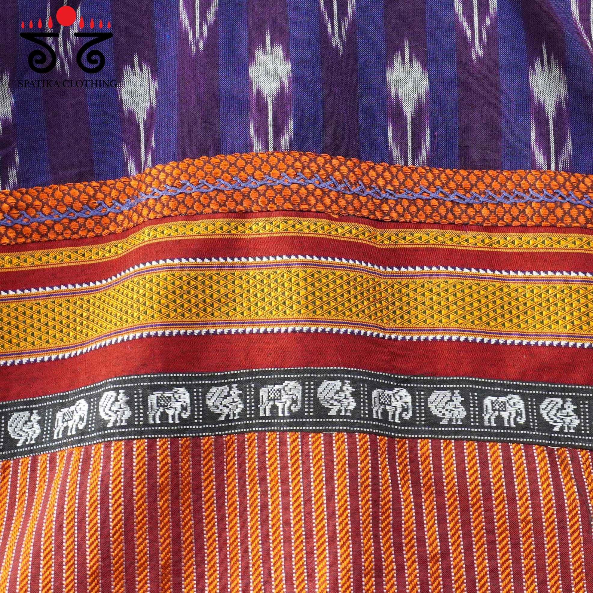 Purple Ikat Khun-Hand crafted Blouse