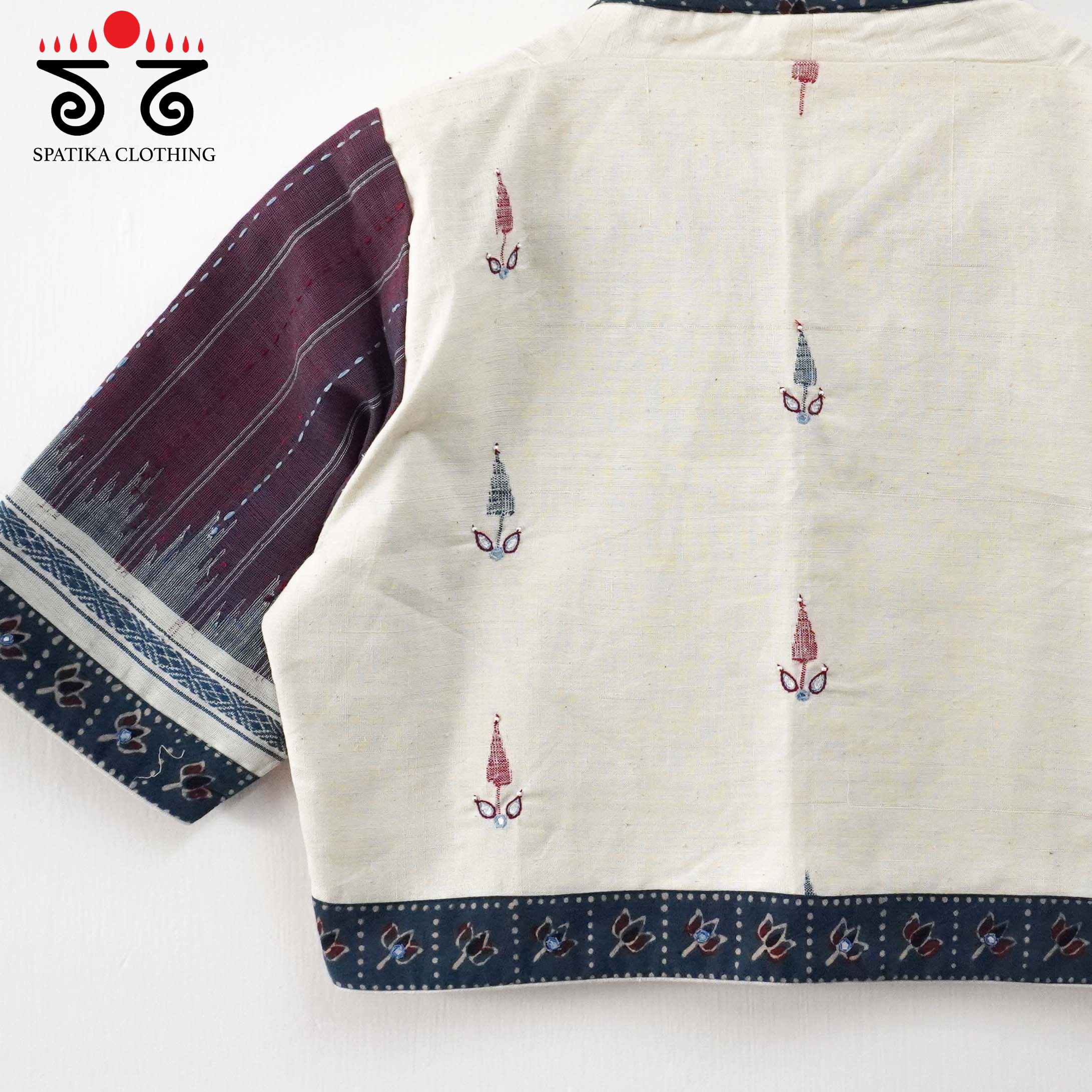 White Ponduru Jamdhani Blouse