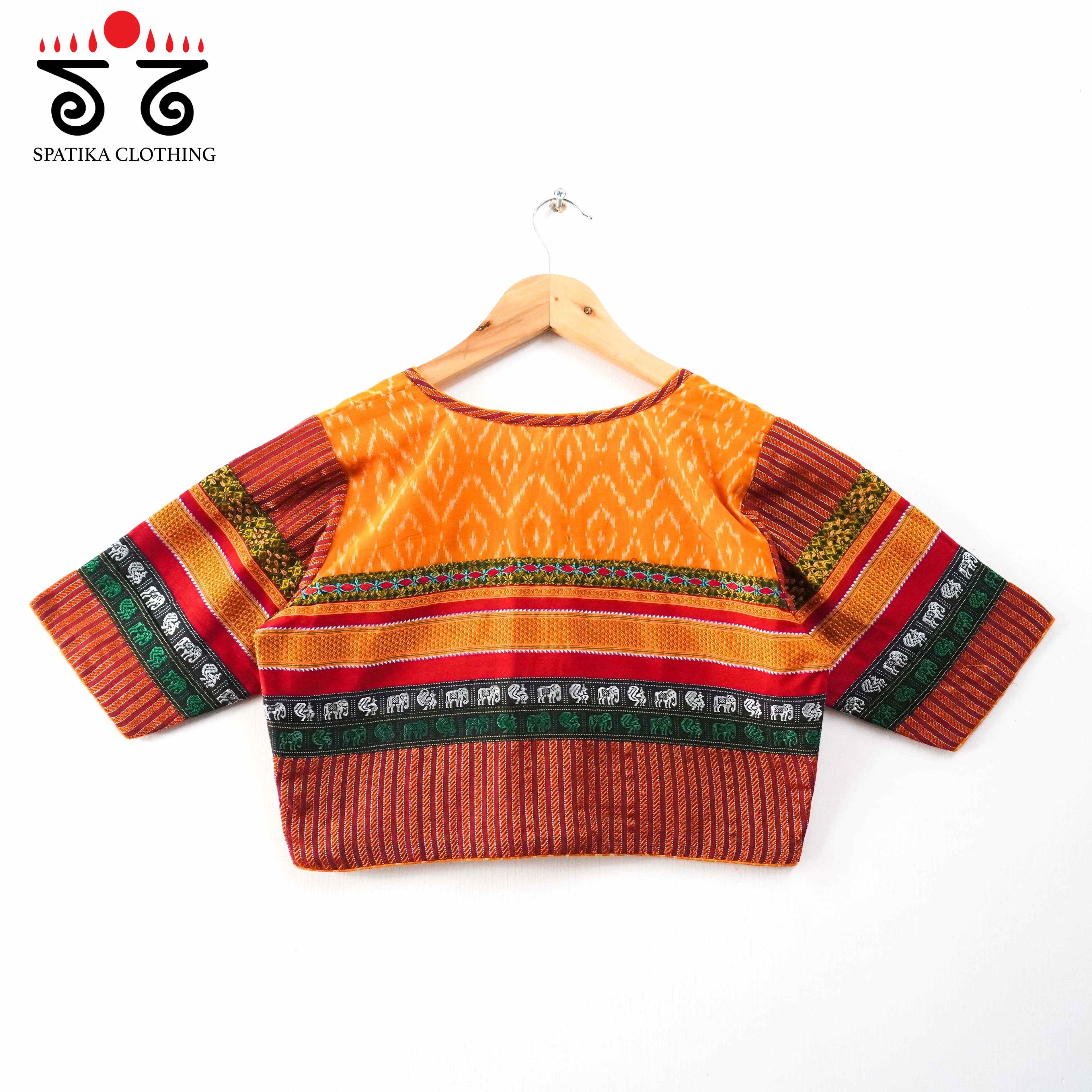 Yellow Ikat Khun-Hand crafted Blouse