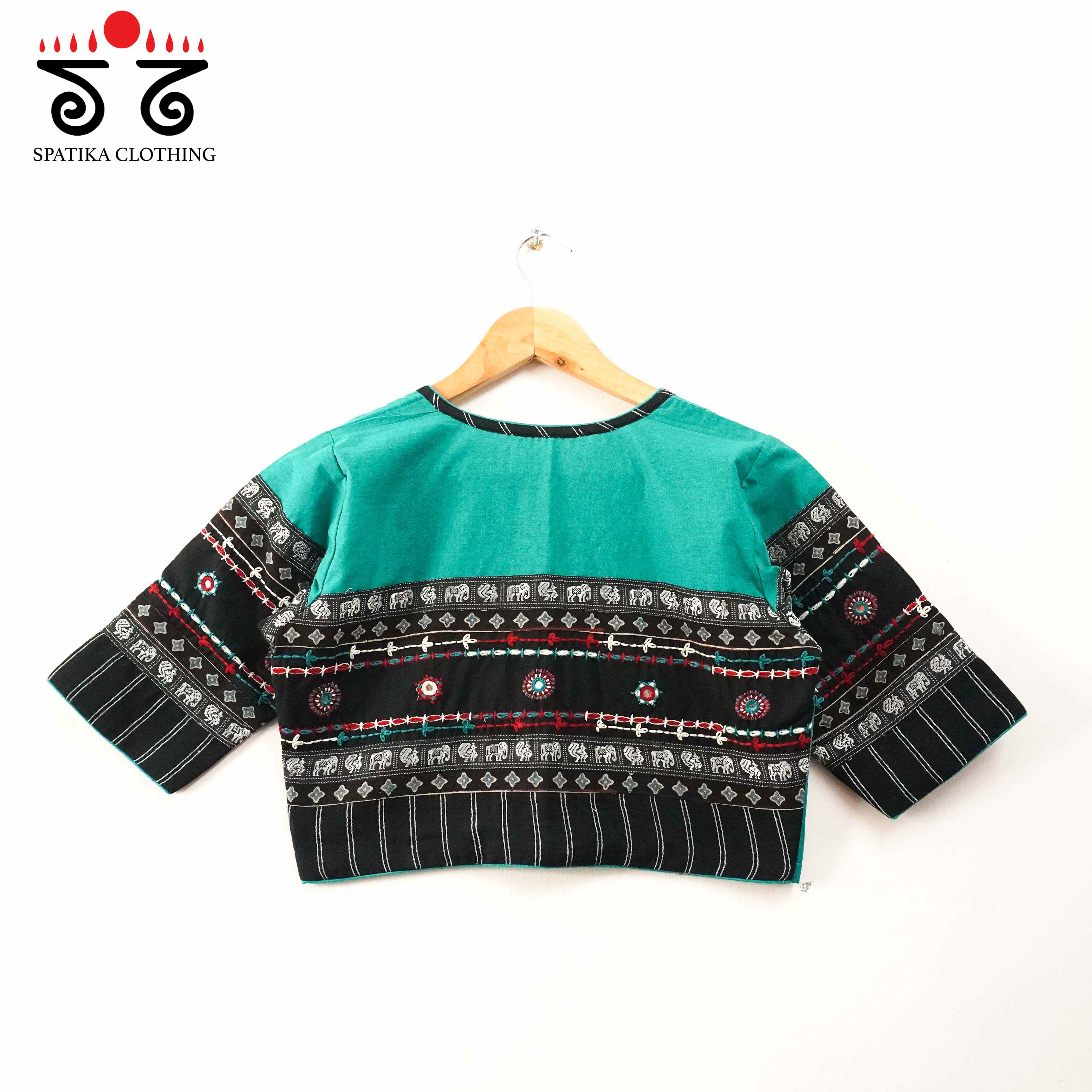 The Solid Lambani Blue Blouse