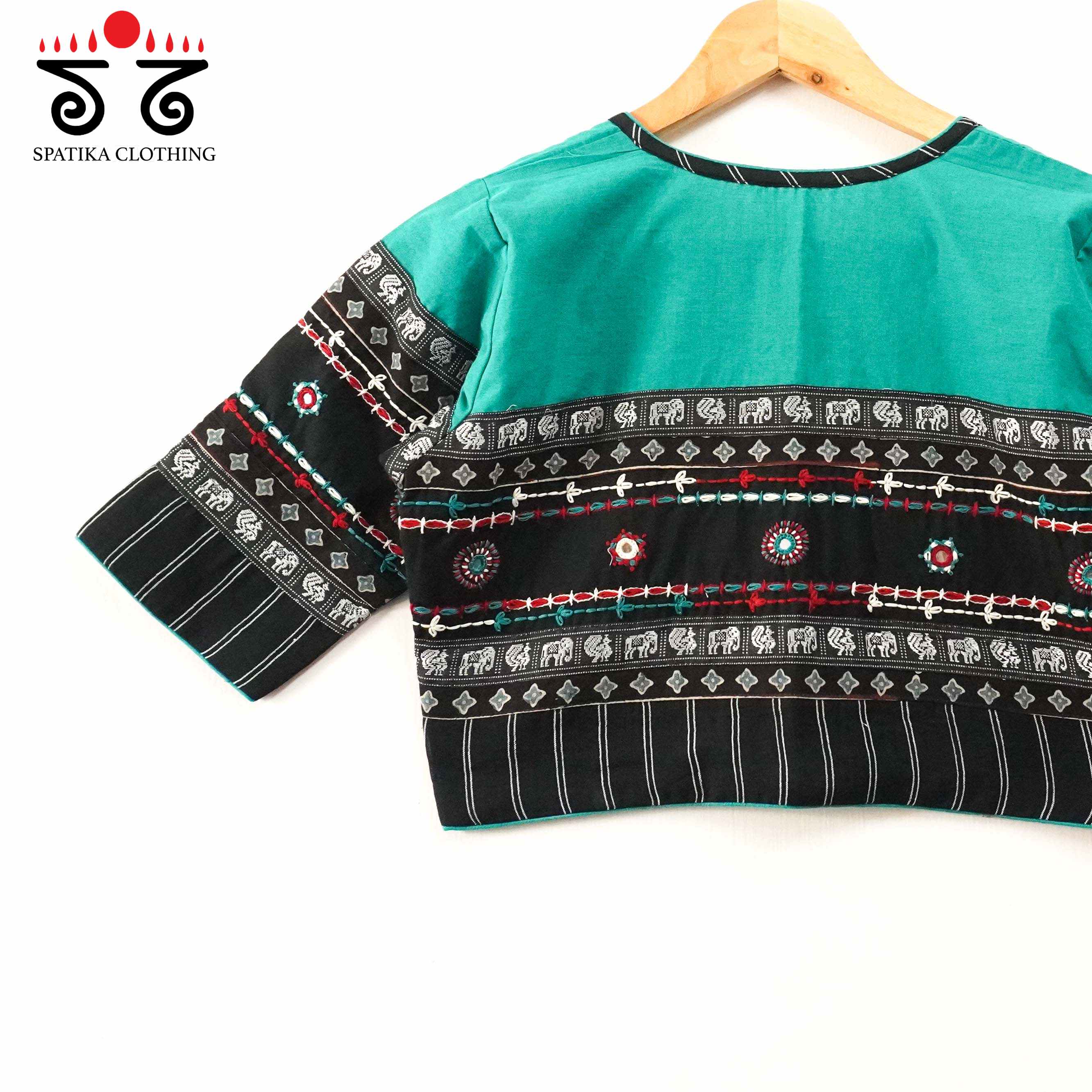 The Solid Lambani Blue Blouse