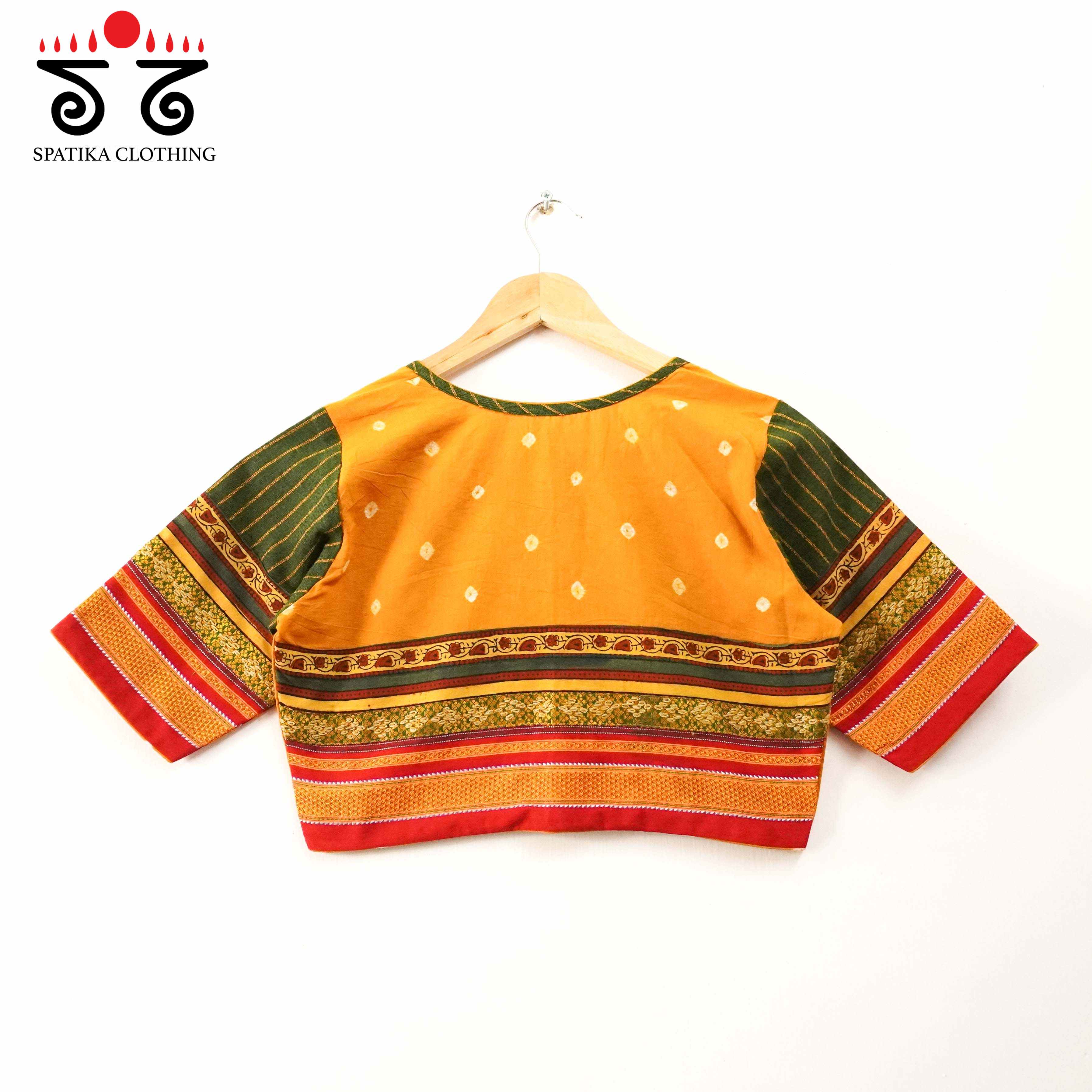 Yellow Bandhini-Khun Handcrafted Blouse