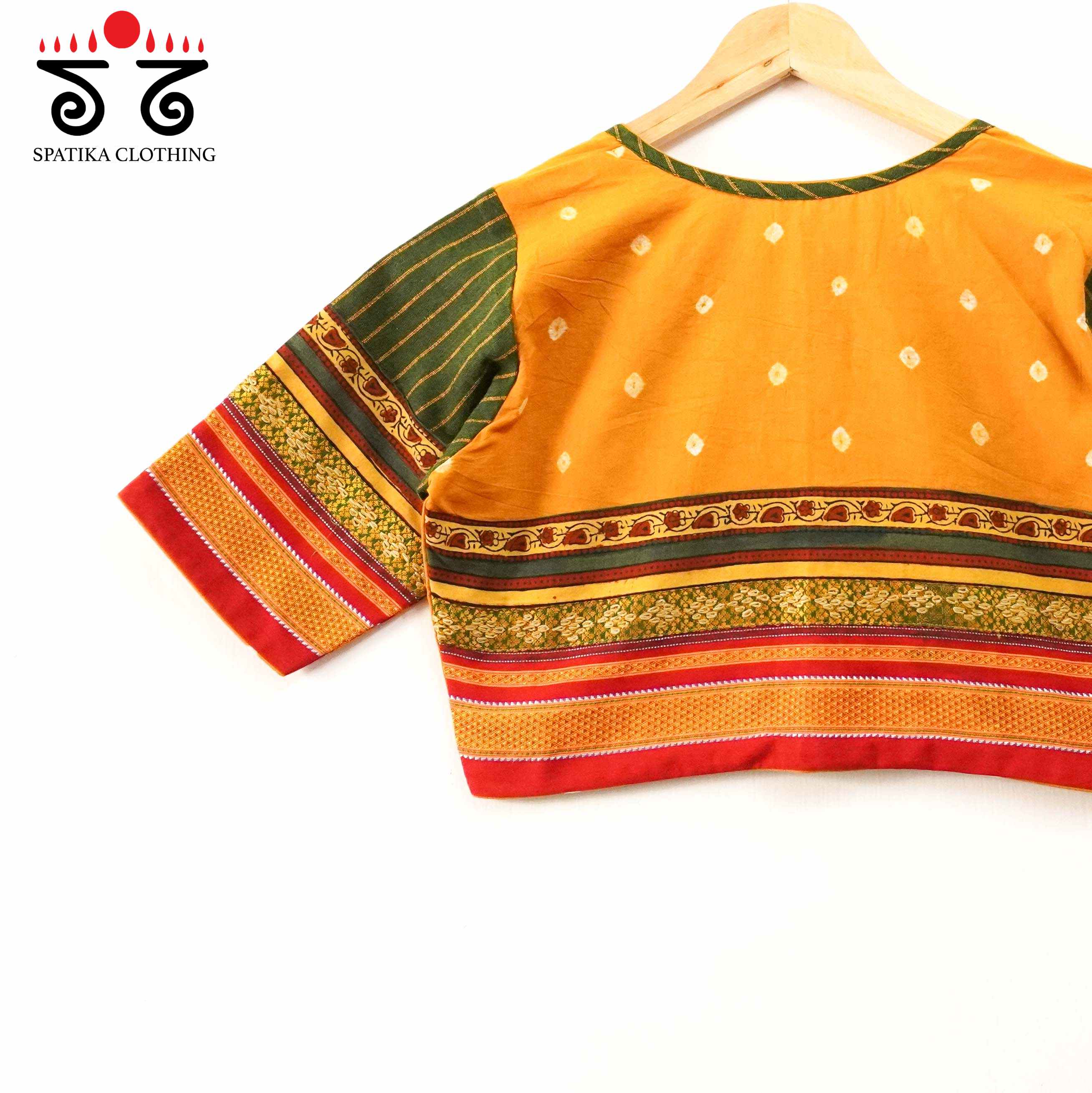 Yellow Bandhini-Khun Handcrafted Blouse