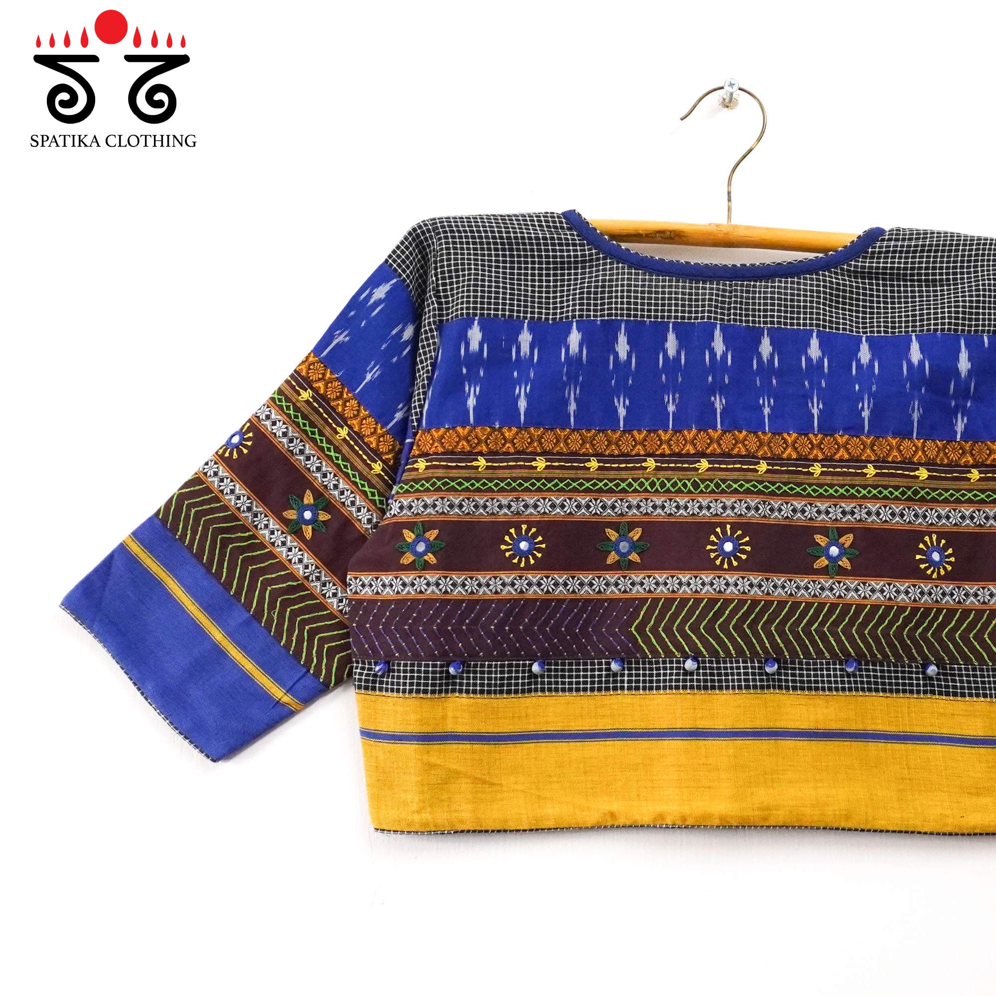 The Patteda Anchu - Blue Lambani Blouse