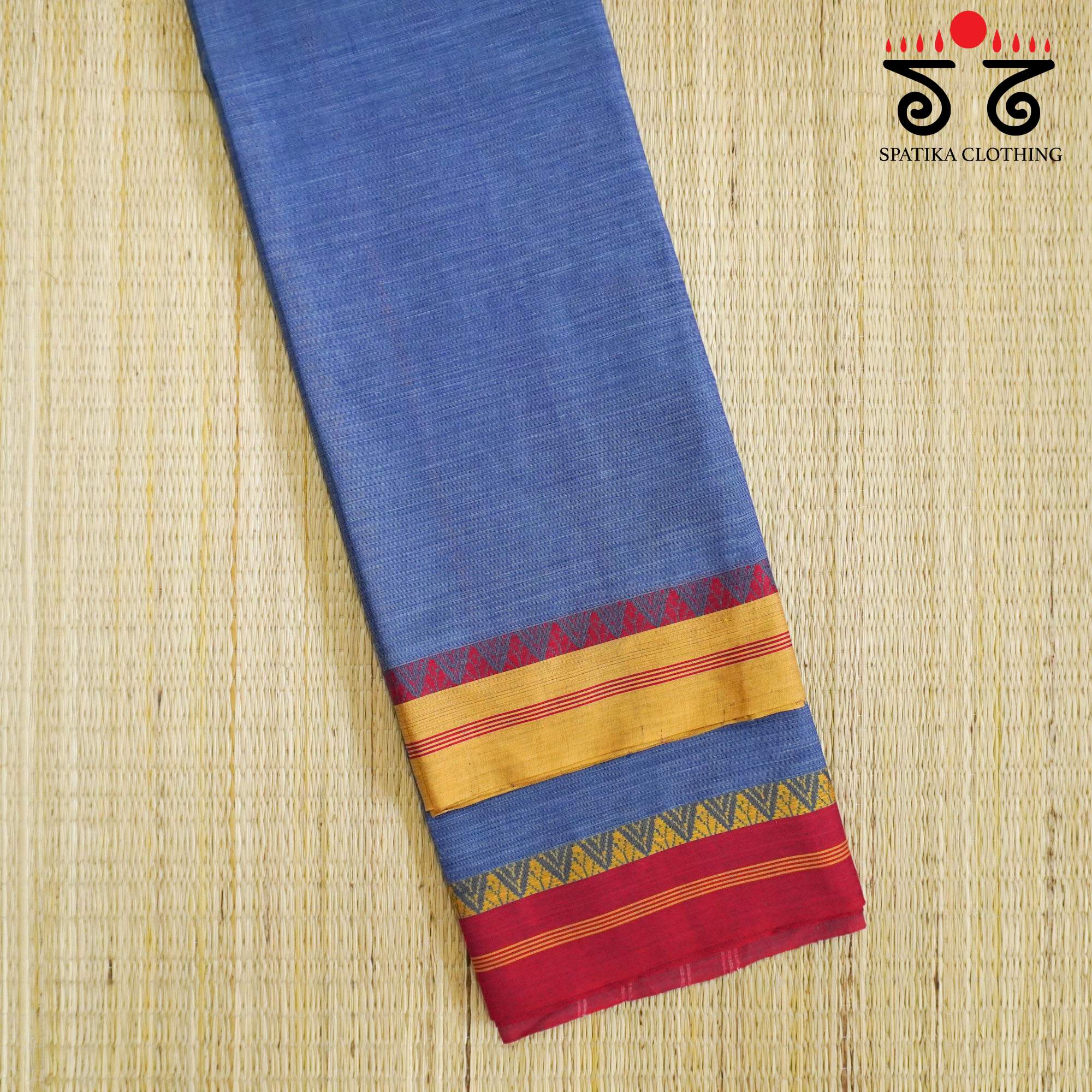 Begampur - Blue Handwoven Cotton Saree