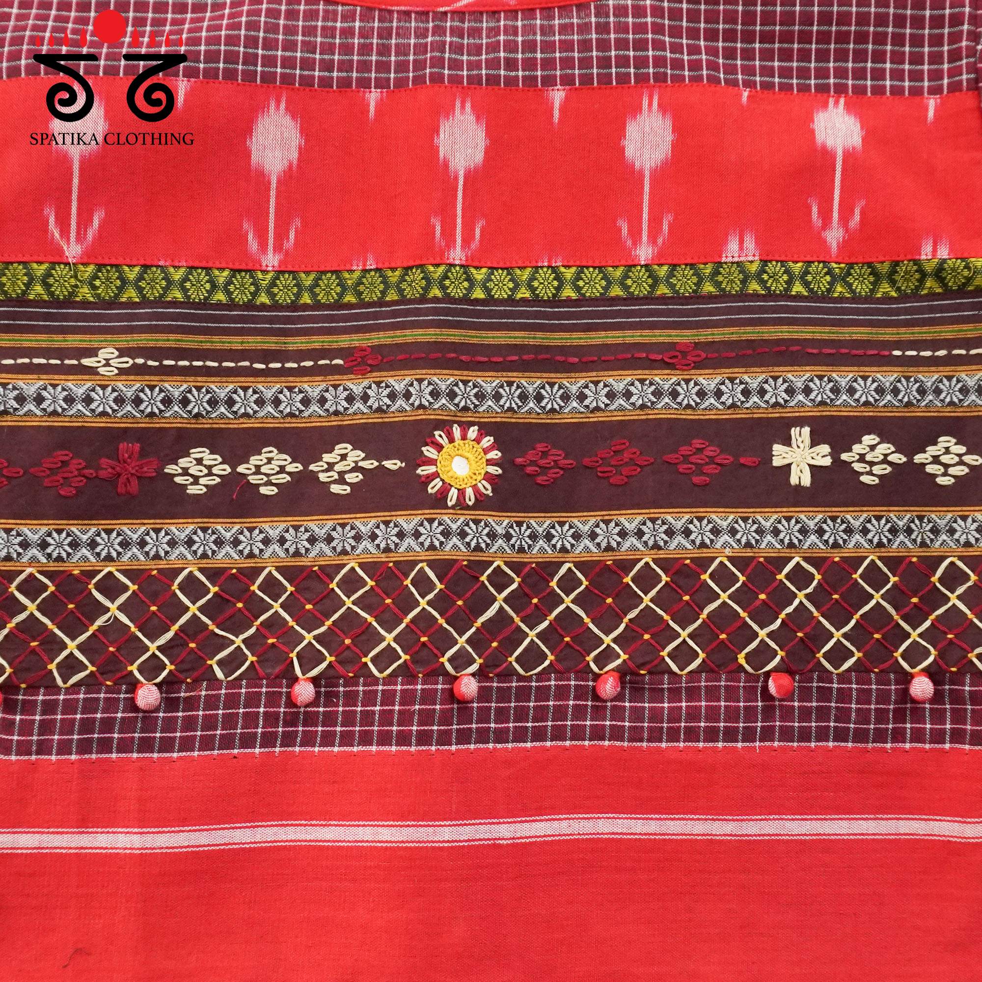 The Patteda Anchu - Red Lambani Blouse