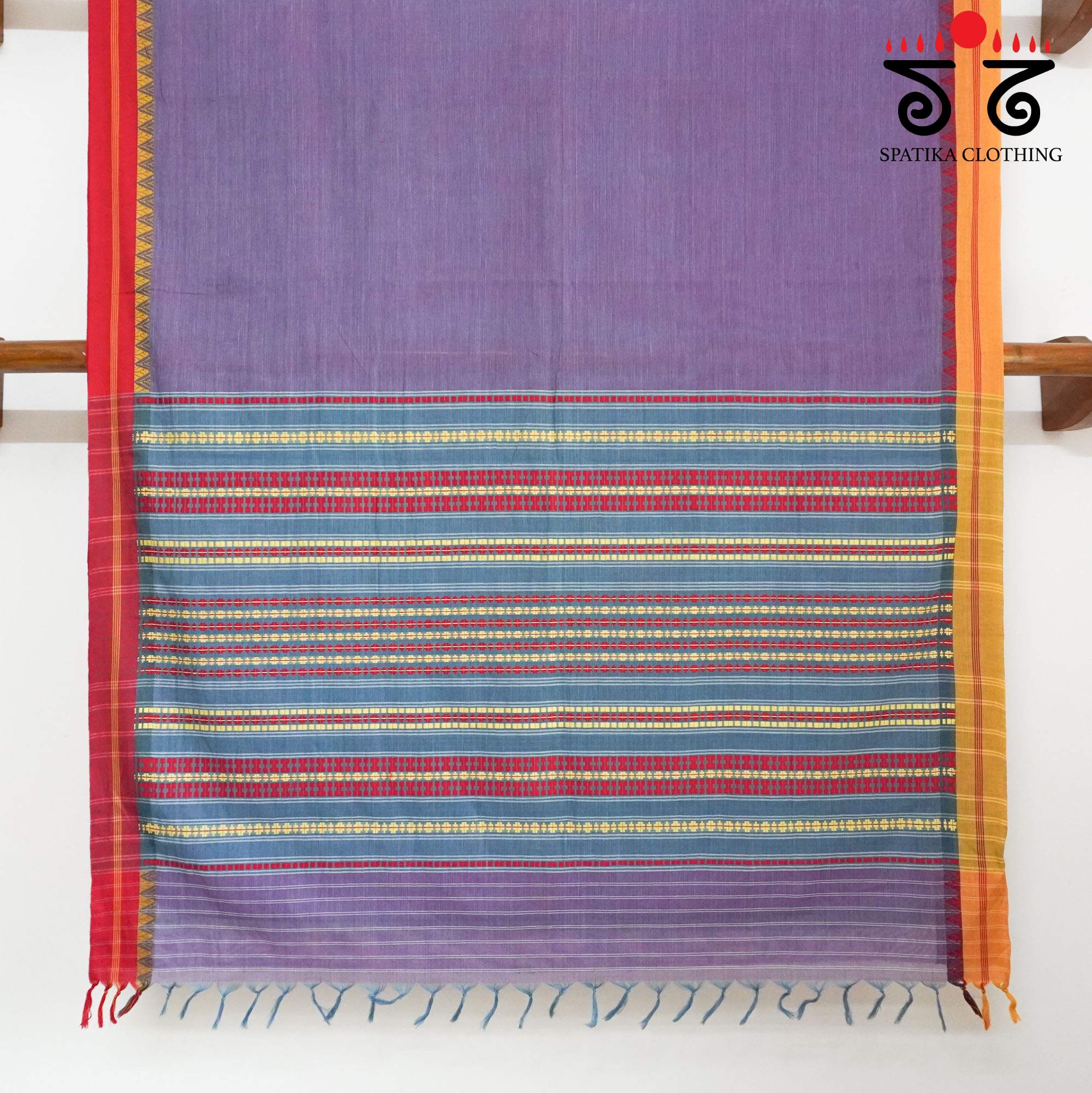 Begampur - Lilac Handwoven Cotton Saree