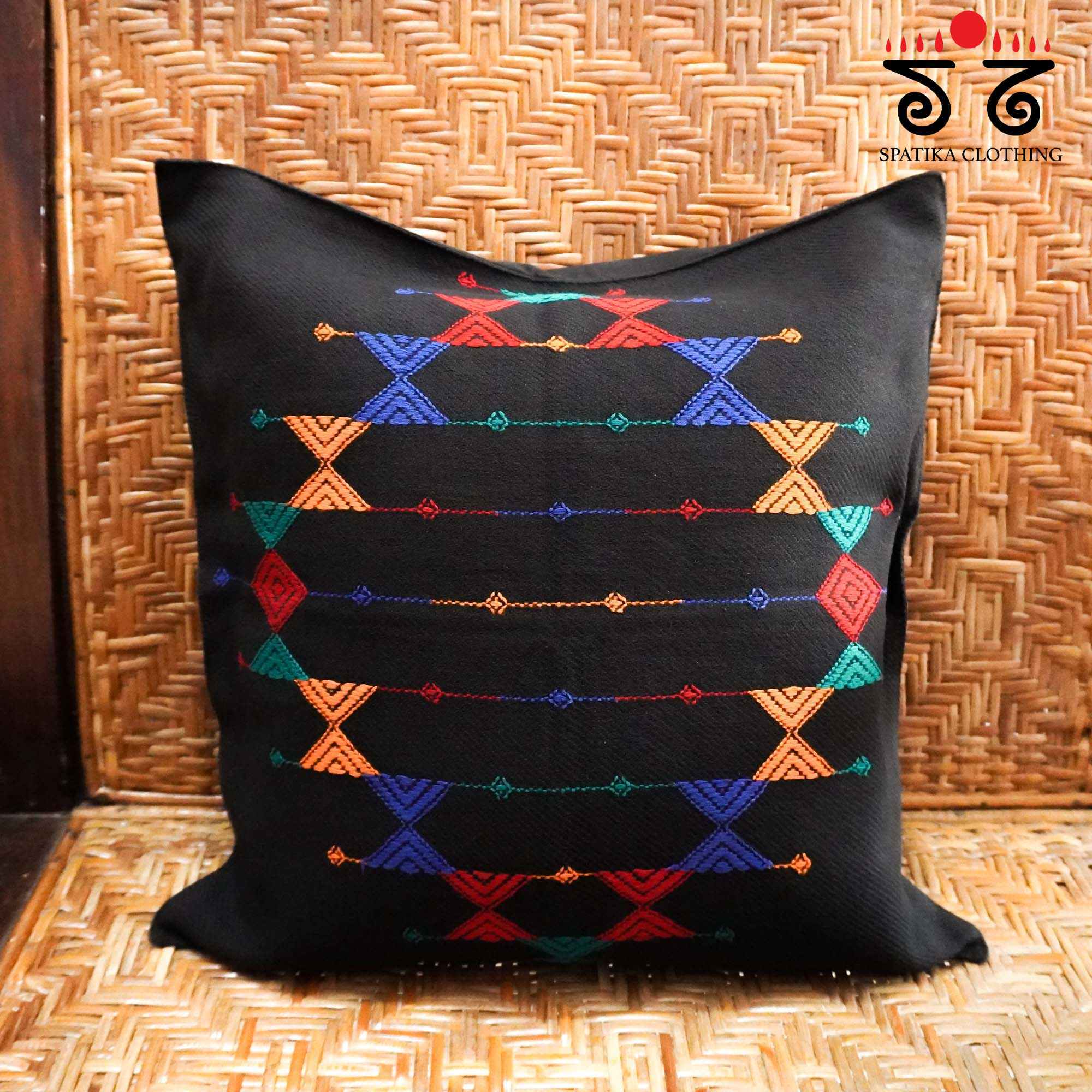 Black Handcrafted Cushion Cover - Set of Two!