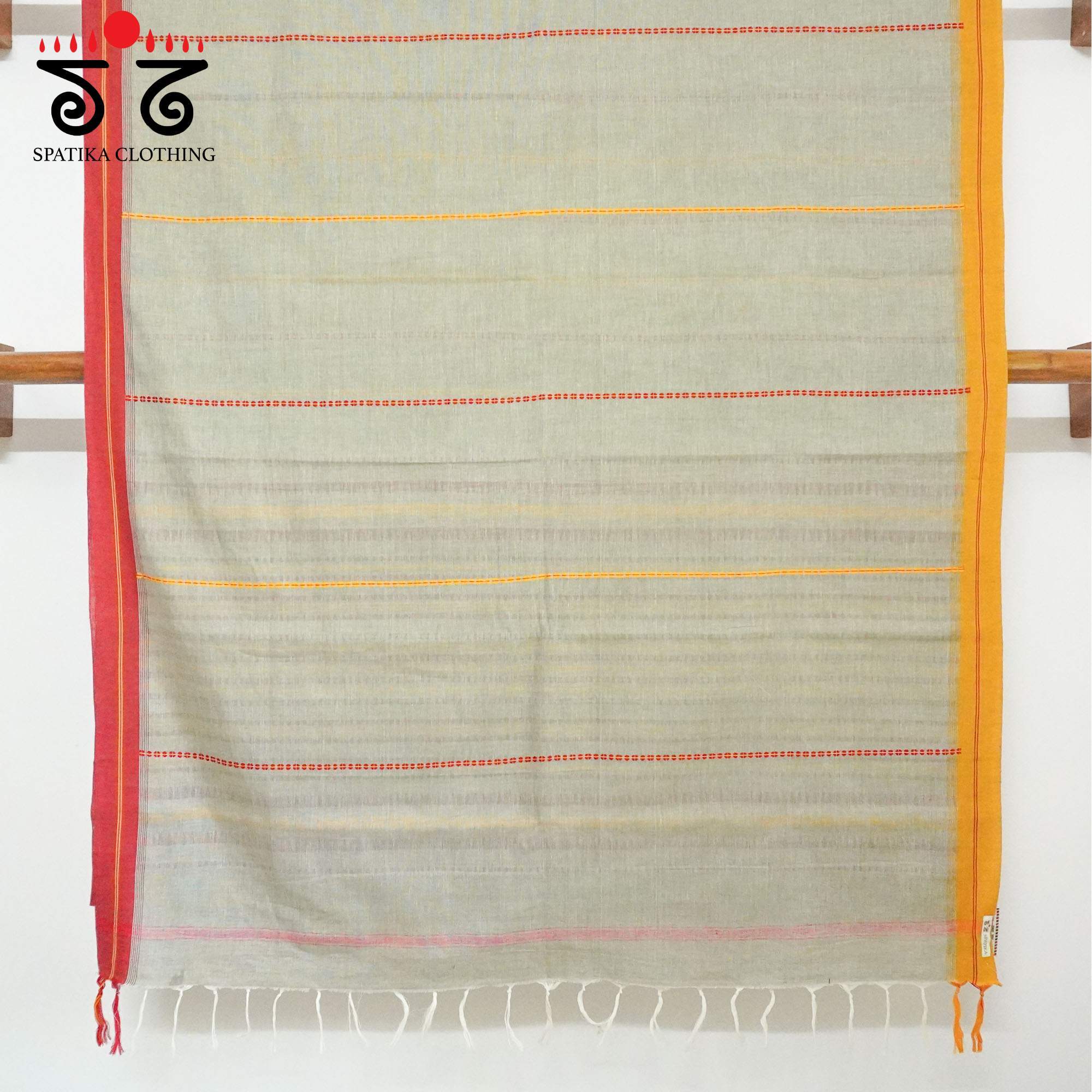 Begampur -Grey Handwoven Cotton Saree New!