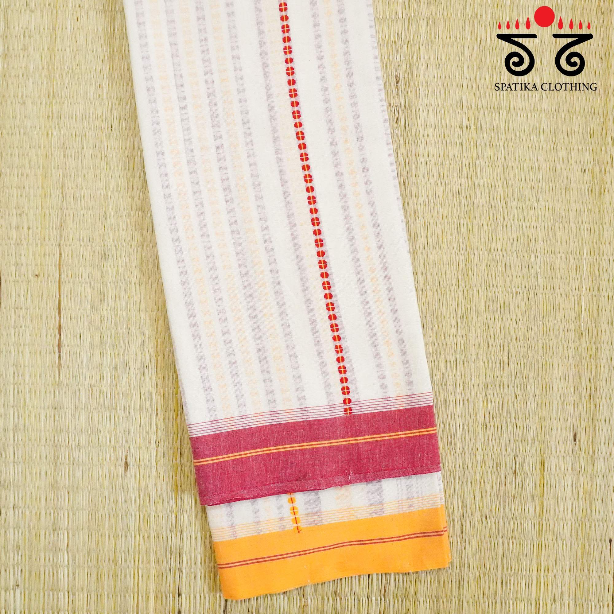 Begampur - Off-white Handwoven Cotton Saree New!