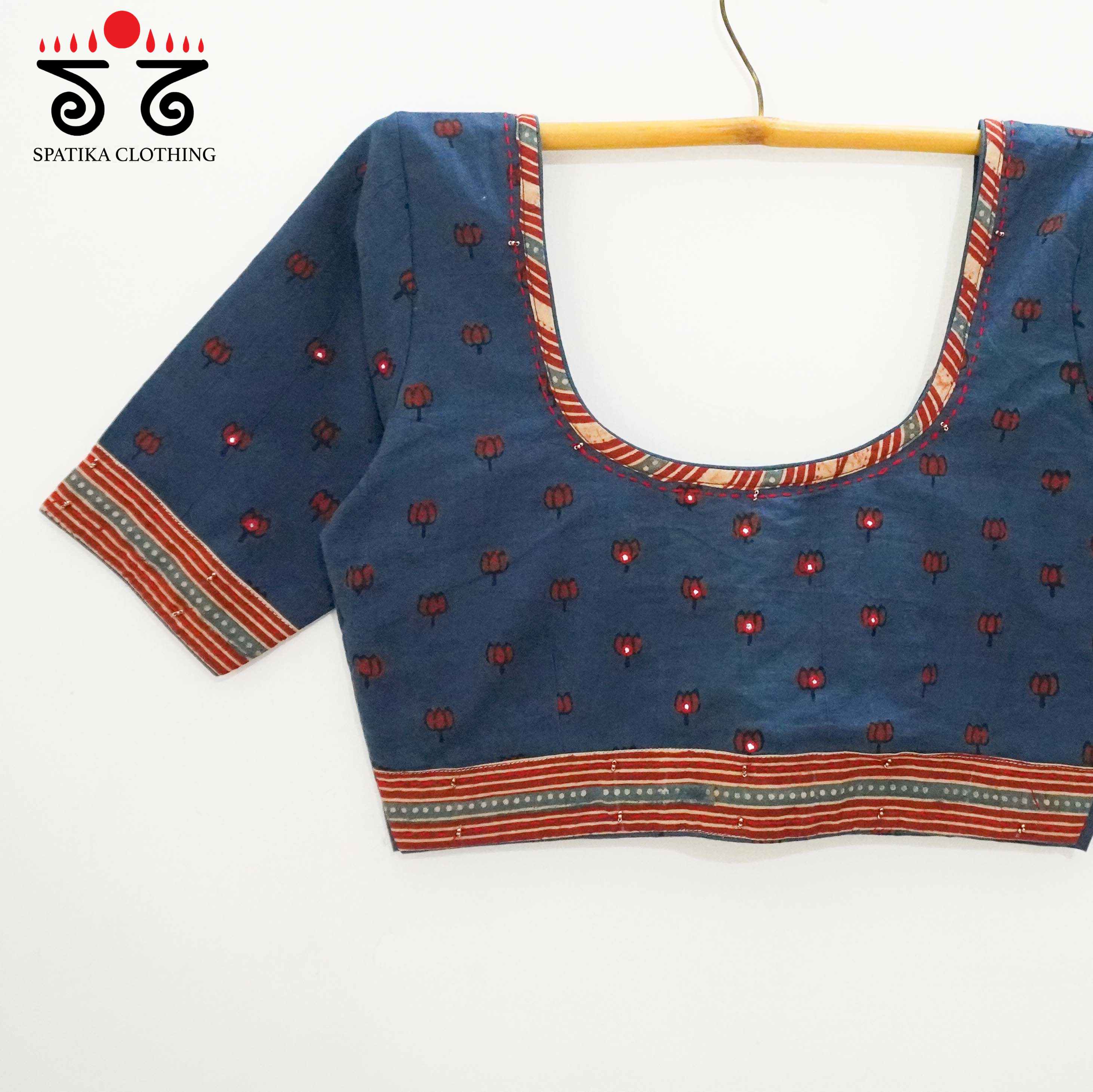Blue Lotus Ajrak Blouse