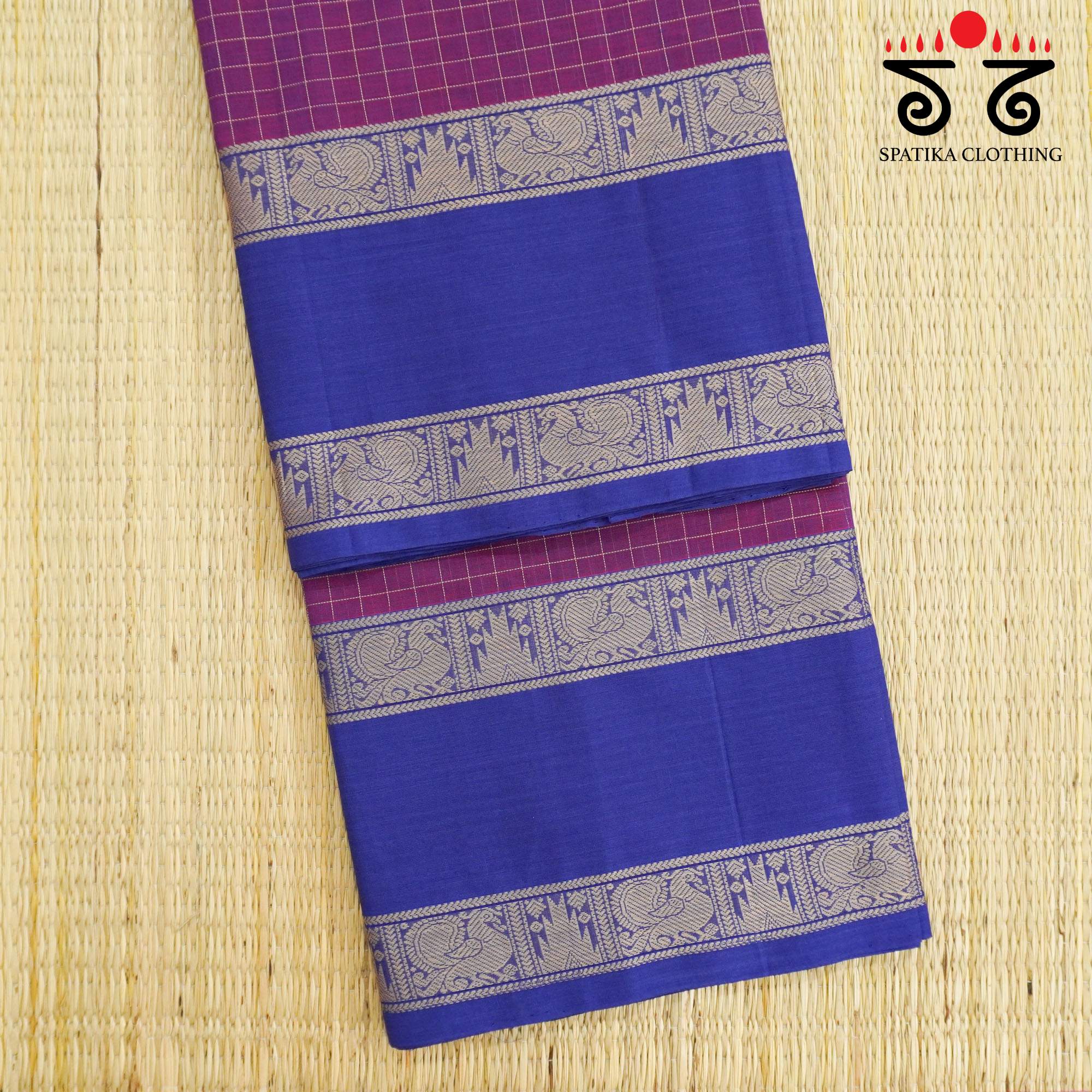 Magenta Kanchi Cotton Saree