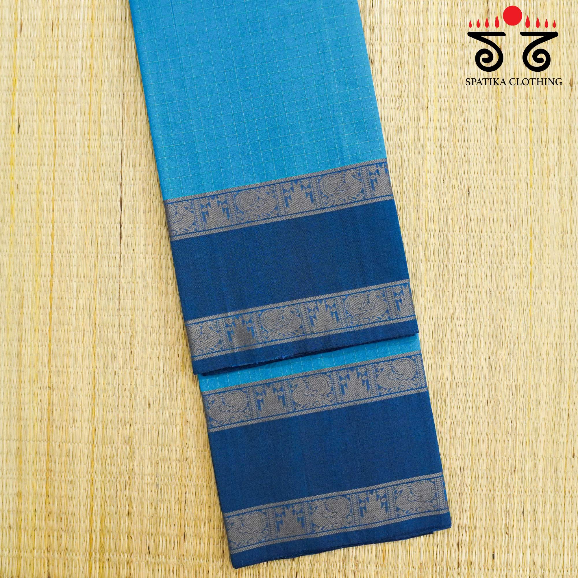 Blue Kanchi Cotton Saree