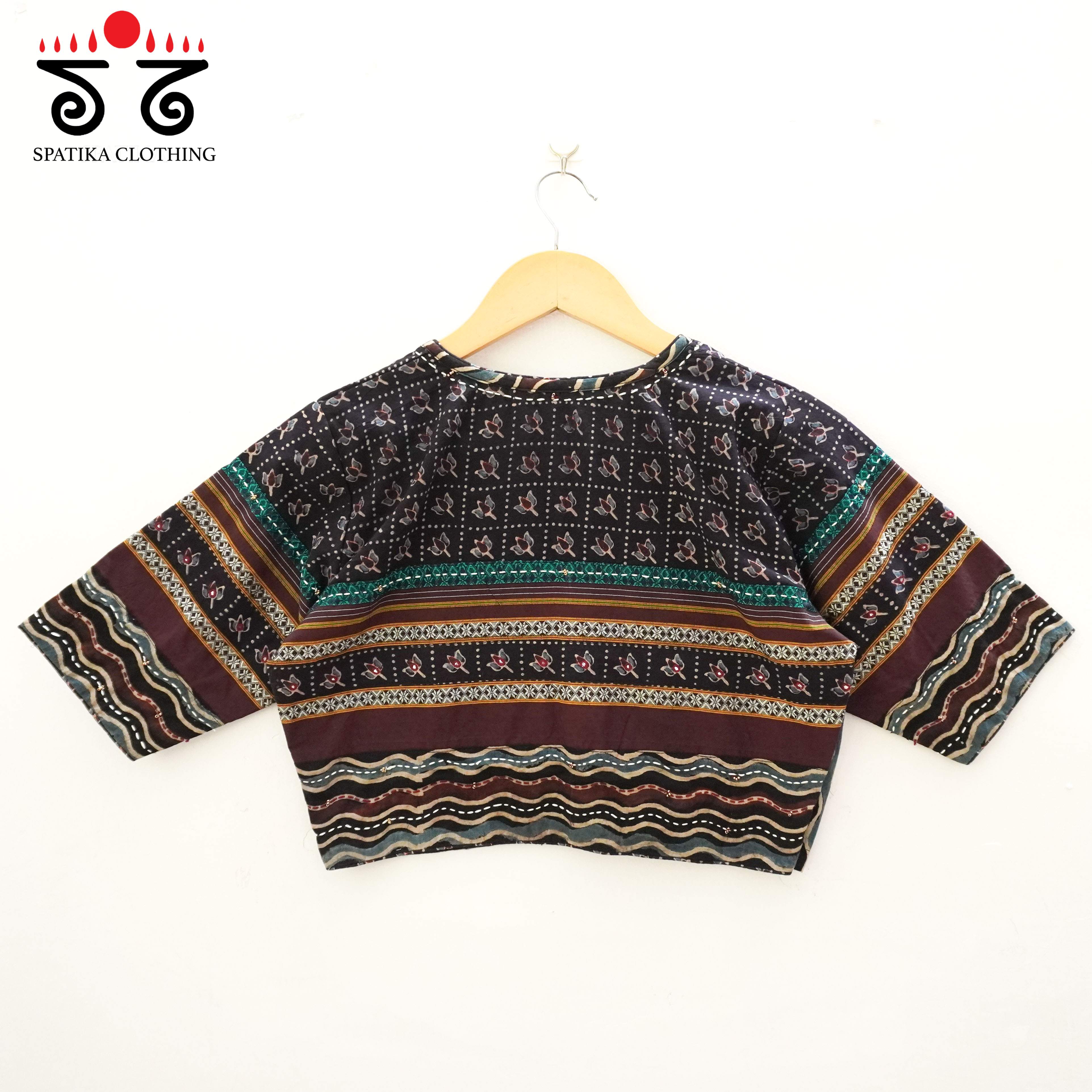 Black Lotus Ajrak Blouse