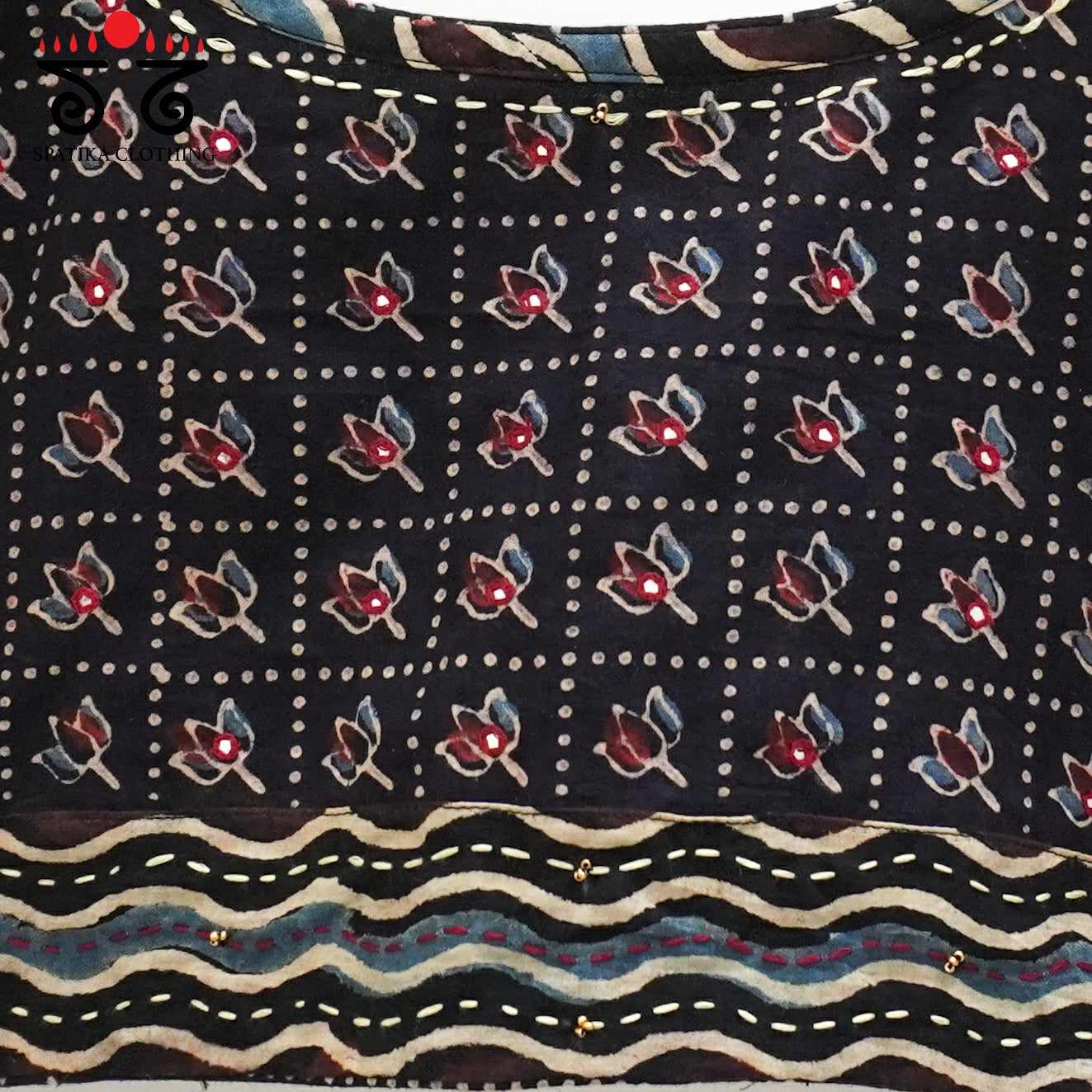 Black Lotus Ajrak Blouse