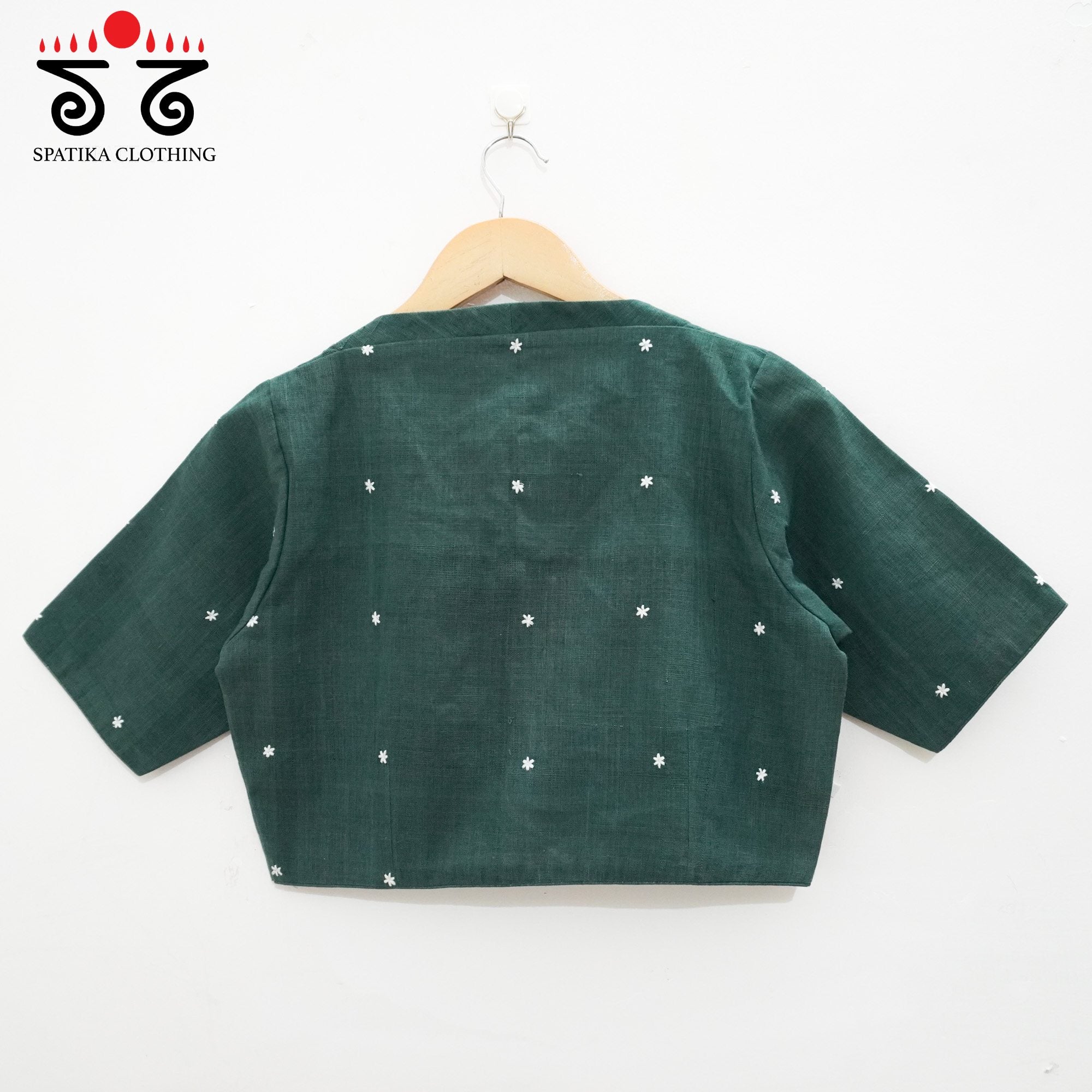 Green Boondhi-Handcrafted Blouse