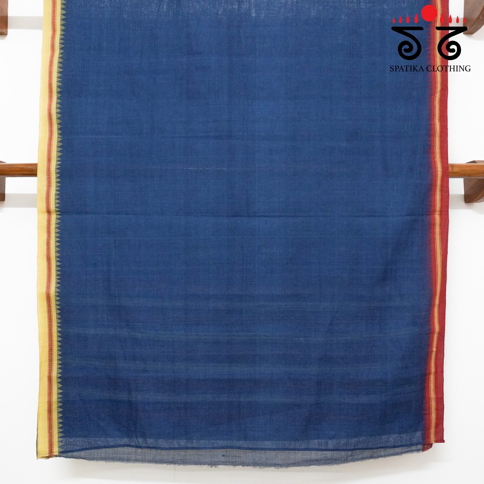 Blue Ponduru Handspun Cotton Saree - With Special Blouse